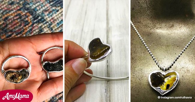 Moms wear jewelry embellished with their babies’ umbilical cords instead of gems