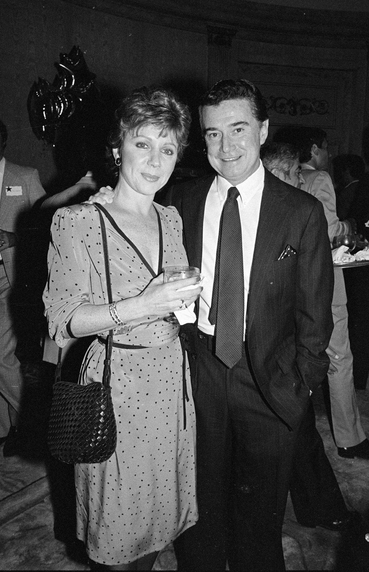 Joy and Regis Philbin in a black-and-white image. | Source: The LIFE Picture Collection/Getty Images