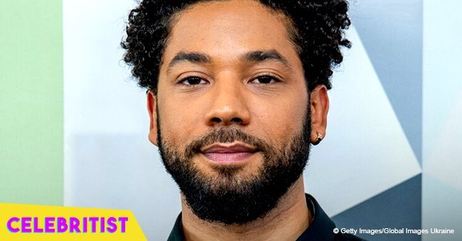Jussie Smollett hugs his co-star in red pantsuit after revealing their 'chemistry'