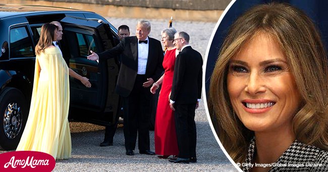 Melania looks like a real-life Disney princess dazzling London in a yellow gown