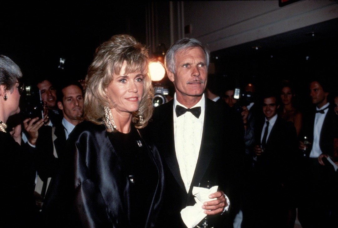 Jane Fonda and her third husband, Ted Turner circa 1990 in New York City. | Source: Getty Images