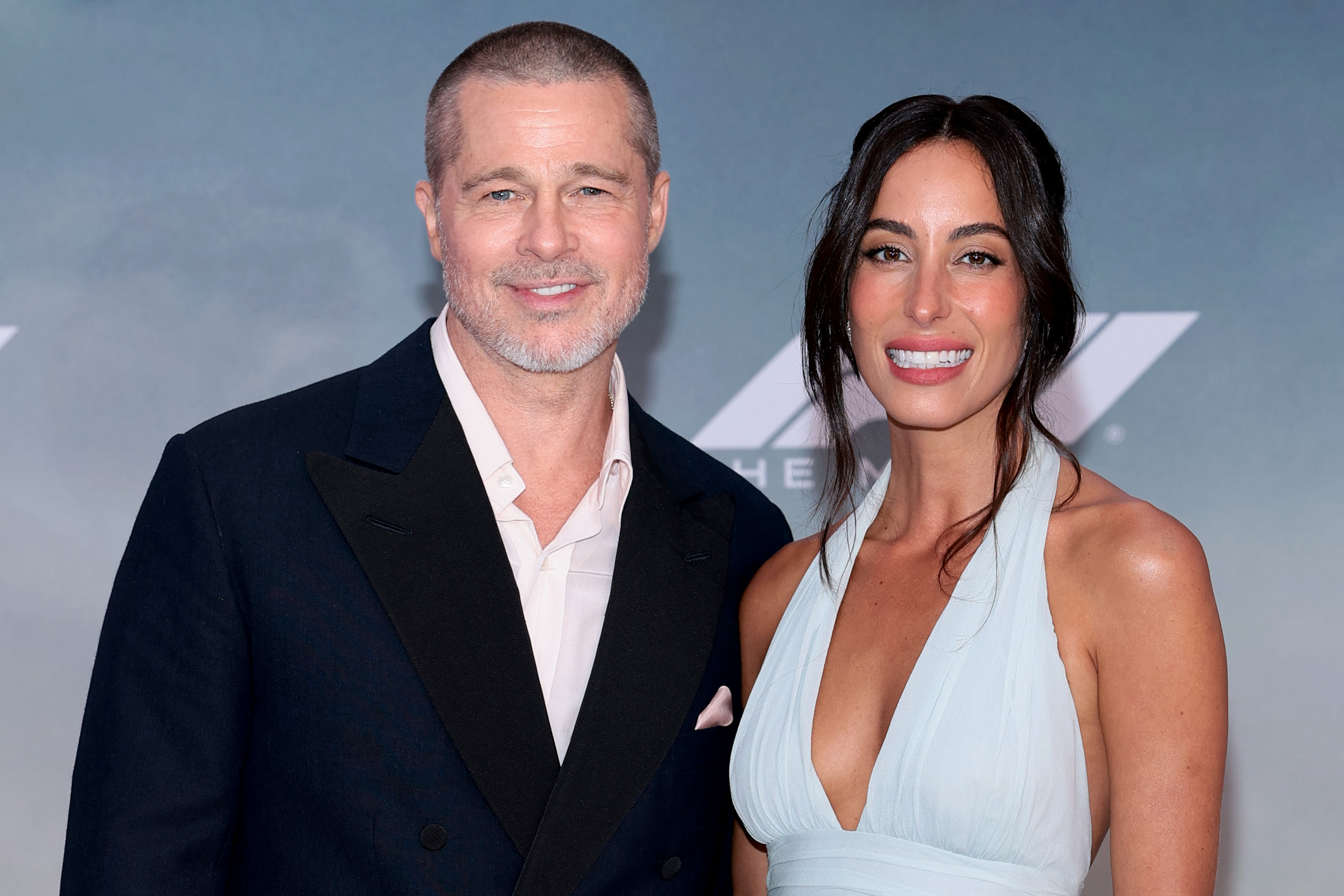 Brad Pitt and Ines de Ramon attend the Apple Original Films & Warner Bros. Pictures "F1" World Premiere in Times Square on June 16, 2025 in New York City. | Source: Getty Images