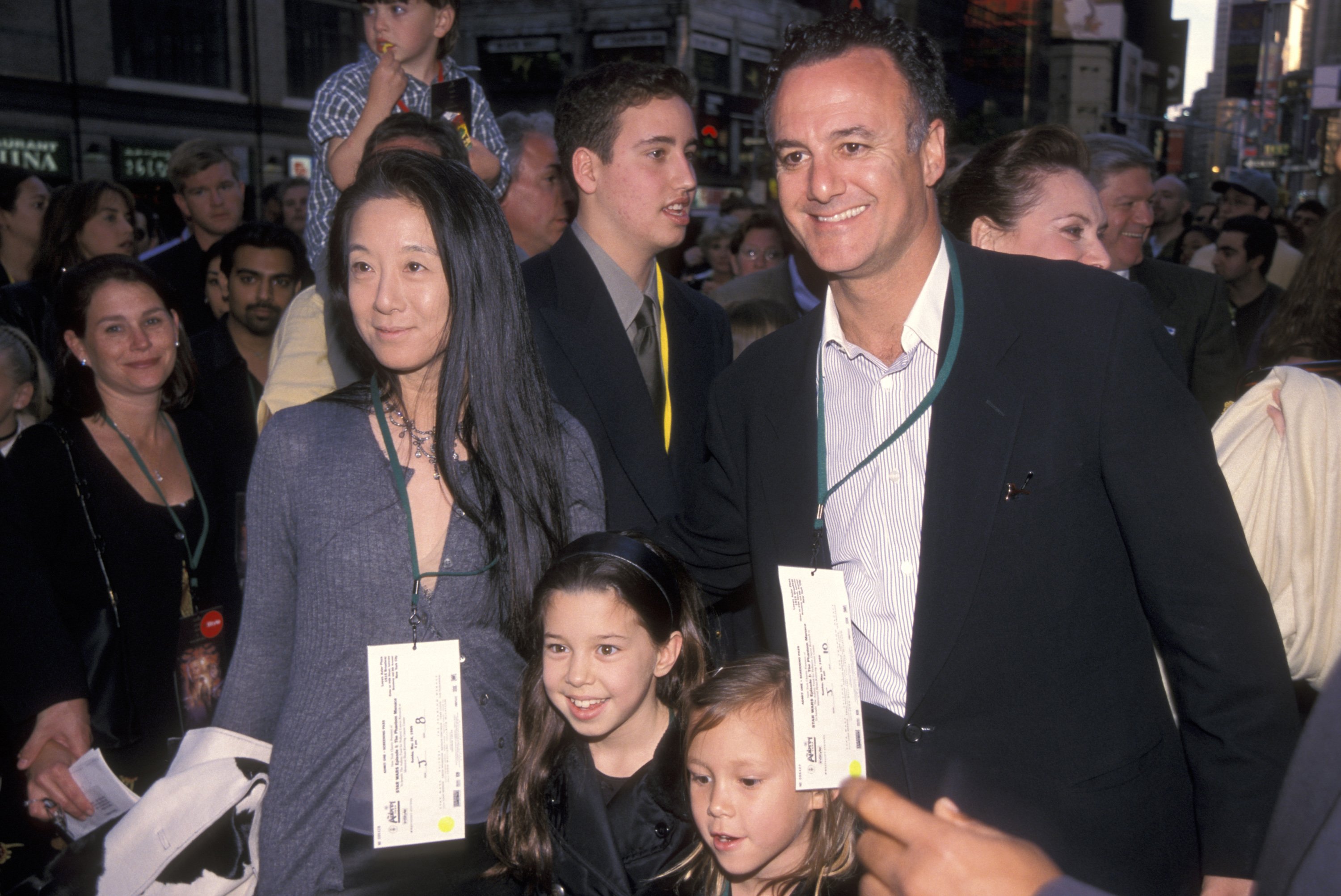 Vera Wang, Arthur Beck, Cecilia Becker and Josephine Becker at the "Star Wars Episode I: The Phantom Menace" New York City Premiere on May 16, 1999 | Source: Getty Images