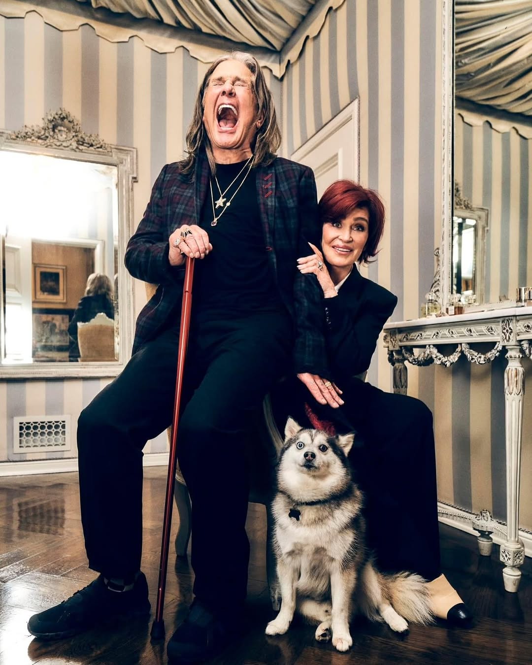 Ozzy and Sharon Osbourne from a post dated October 9, 2024. | Source: Instagram/ozzyosbourne