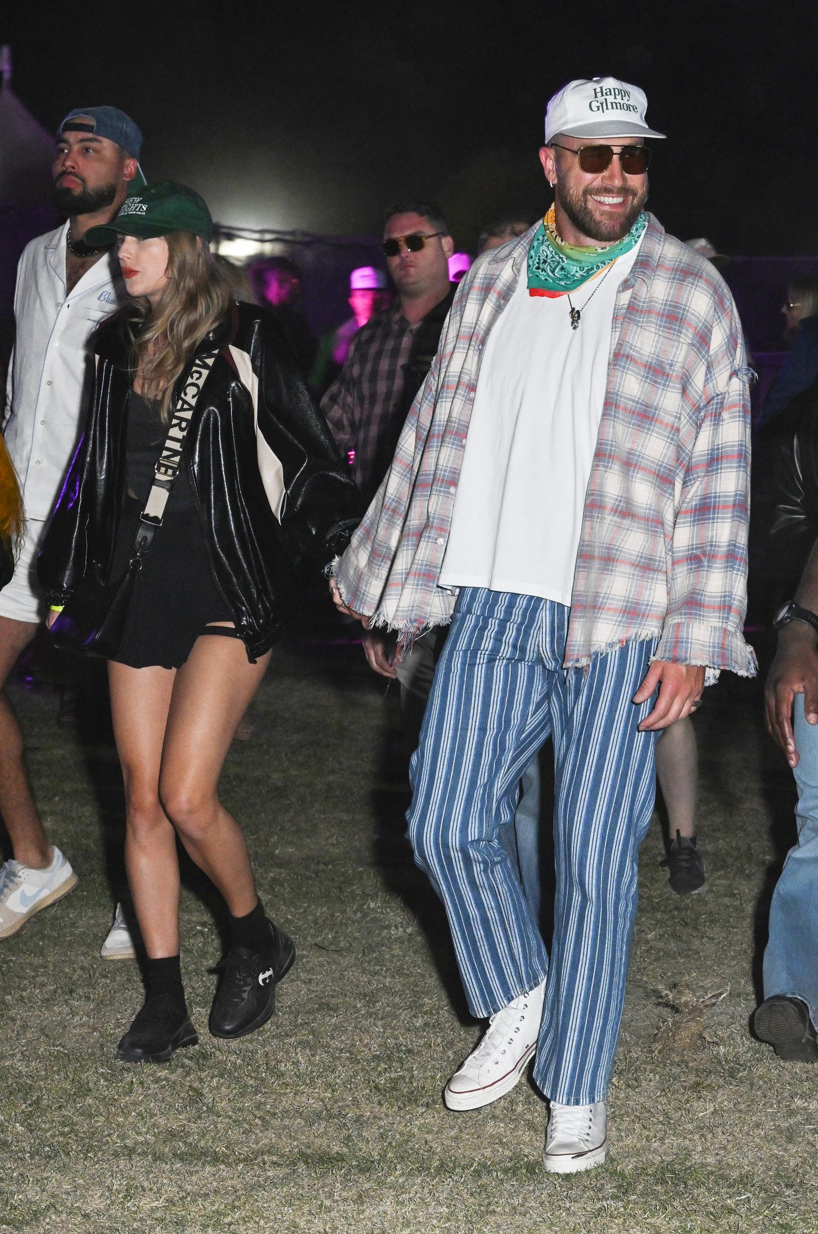 Taylor Swift and Travis Kelce at the Coachella Music and Arts Festival in Thermal, California on April 13, 2024 | Source: Getty Images