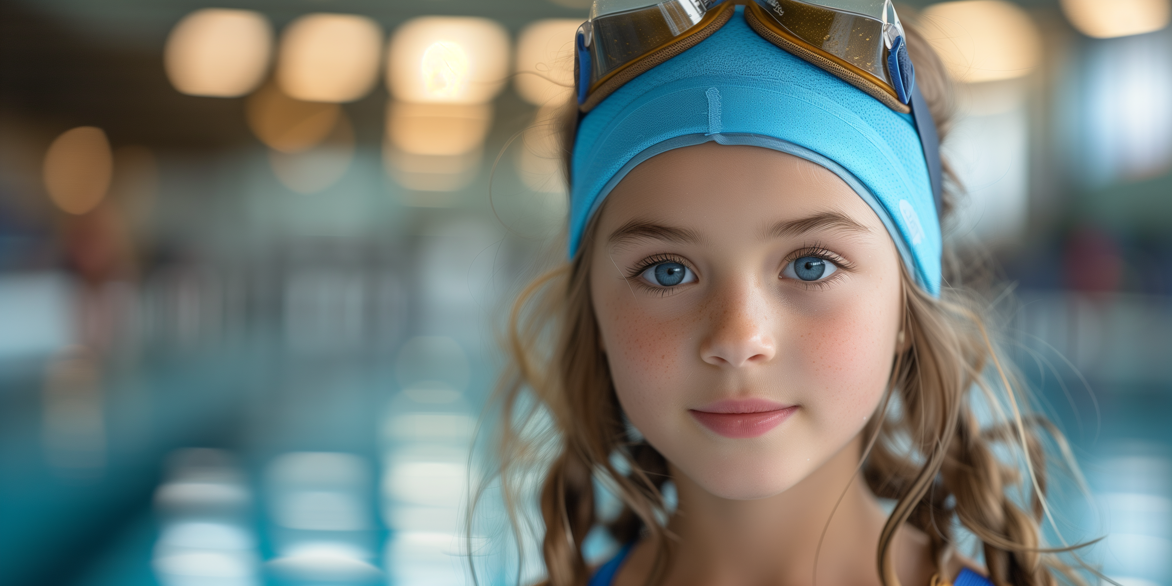 A little girl at a swimming pool | Source: Midjourney