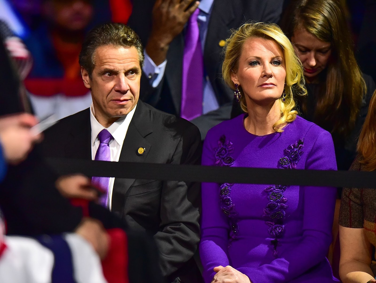 New York State Governor Andrew Cuomo and Sandra Lee at Hillary Clinton's Post-Super Tuesday Rally on March 2, 2016, in New York. | Source: Getty Images