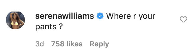 Serena Williams commented on a photo of Venus Williams cleaning her house in a swimsuit | Source: Instagram.com/venuswilliams
