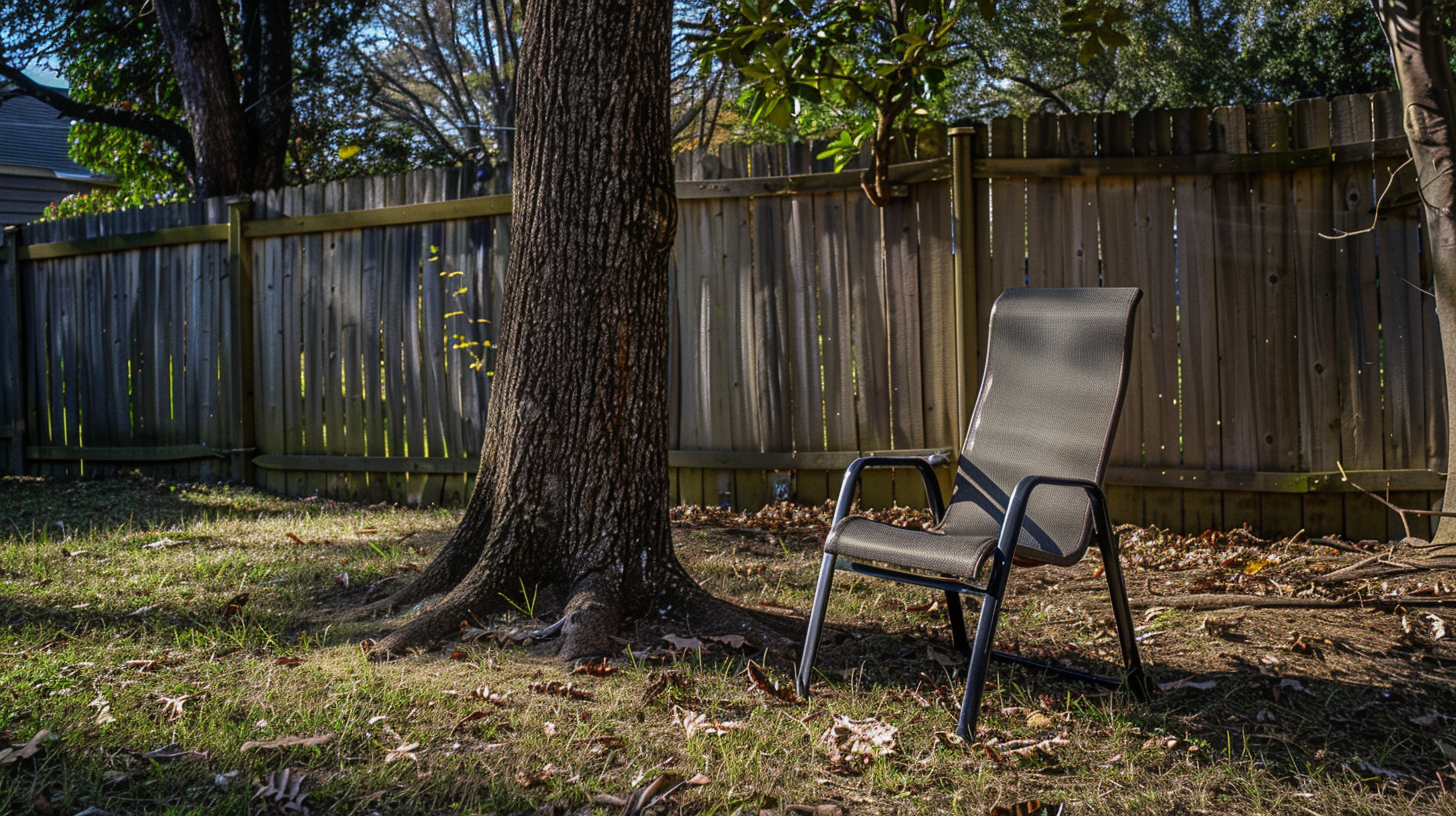 A chair near the tree | Source: Midjourney