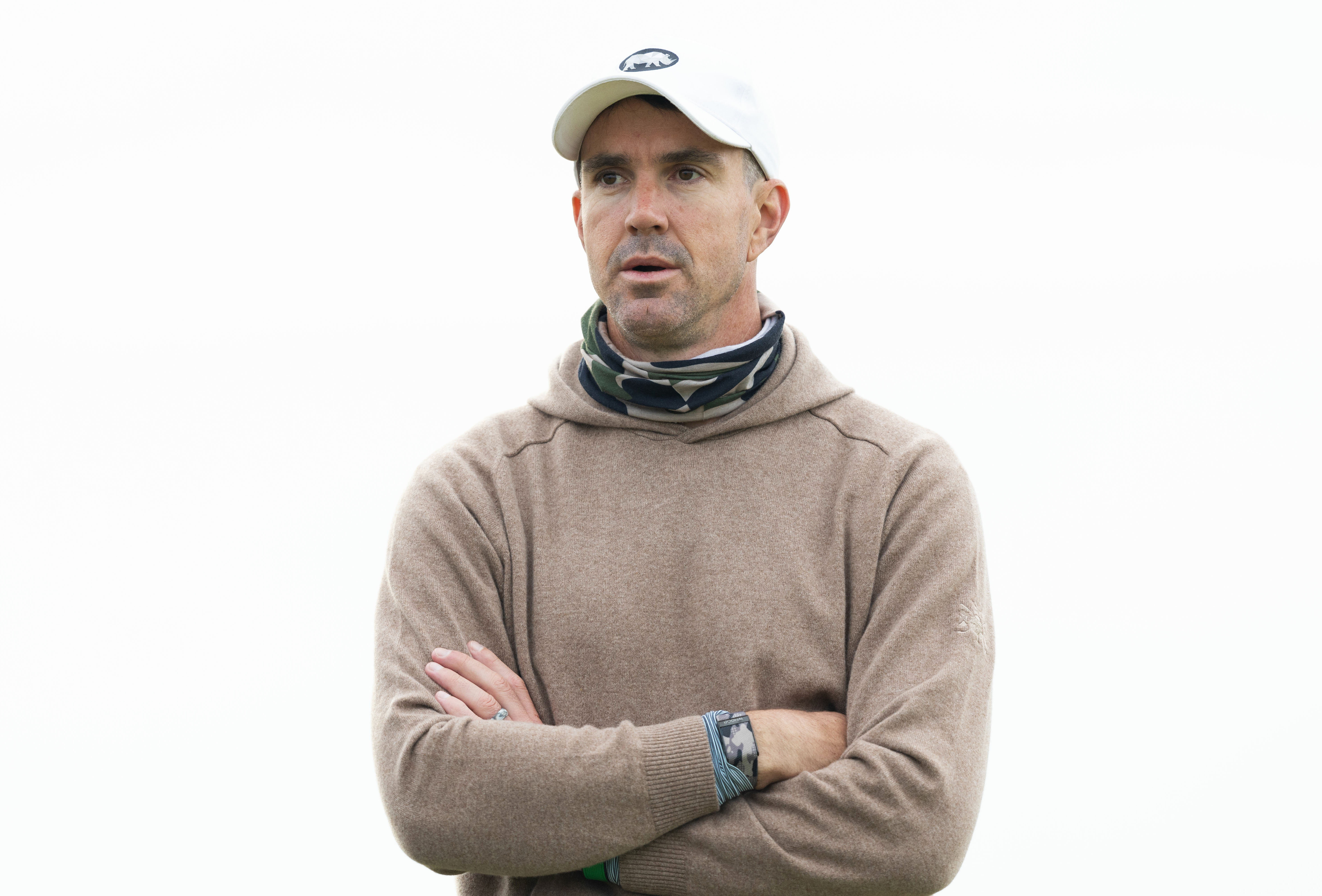 Kevin Pietersen on the first day of the Alfred Dunhill Links Championship at Carnoustie Golf Links, on October 05, 2023, in Carnoustie, Scotland | Source: Getty Images
