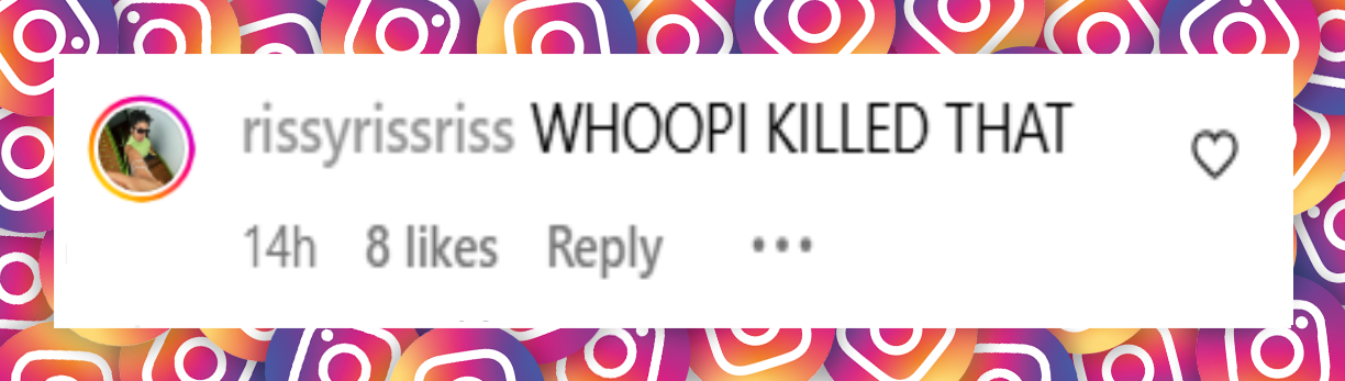 A netizen's comment about Whoopi Goldberg's outfit for the Met Gala, dated May 5, 2025 | Source: Instagram/nytstyle