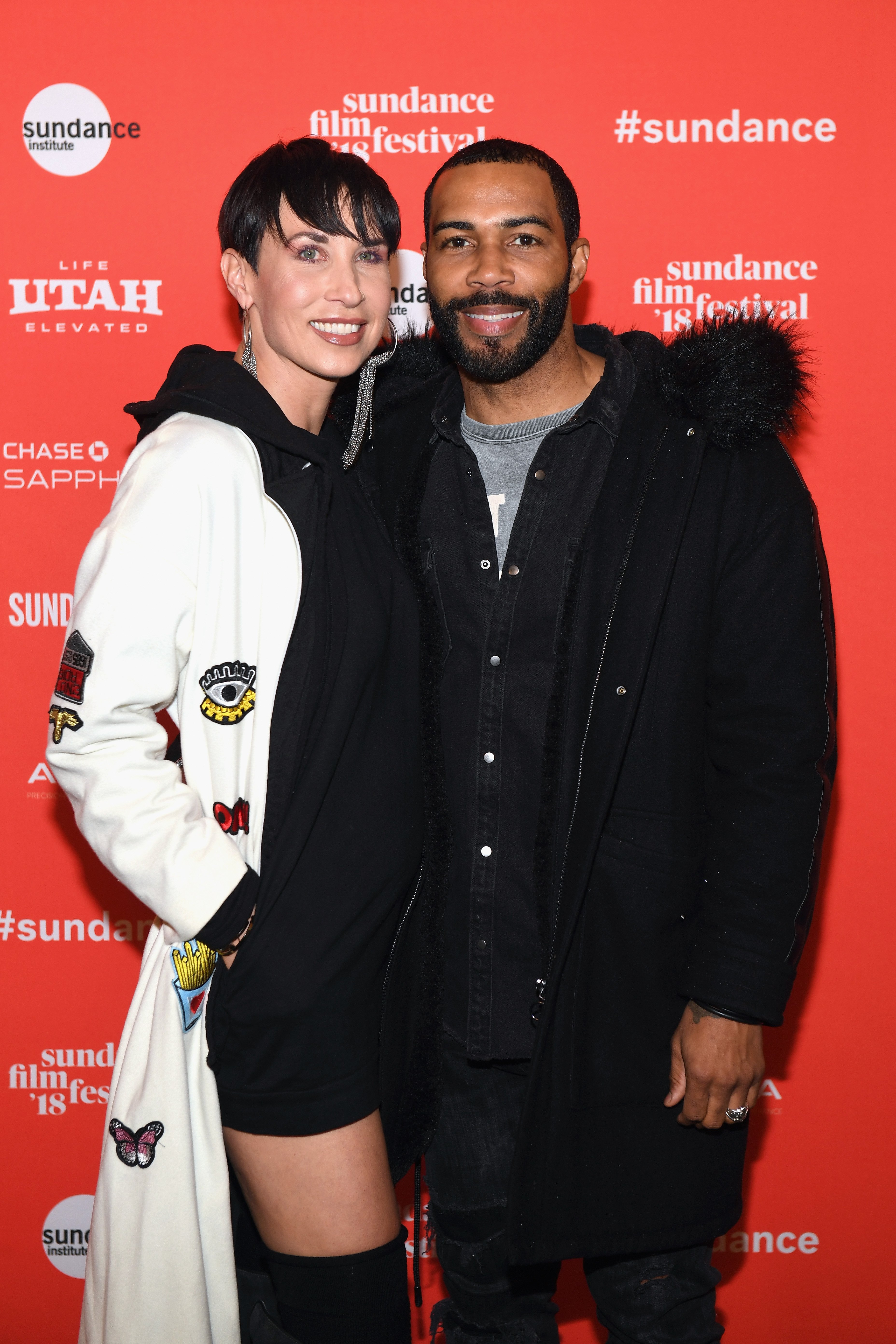 Omari Hardwick y Jae Pfautch asistieron al estreno de "Sorry to Bother You" durante el Festival de Cine de Sundance en enero de 2018. | Foto: Getty Images