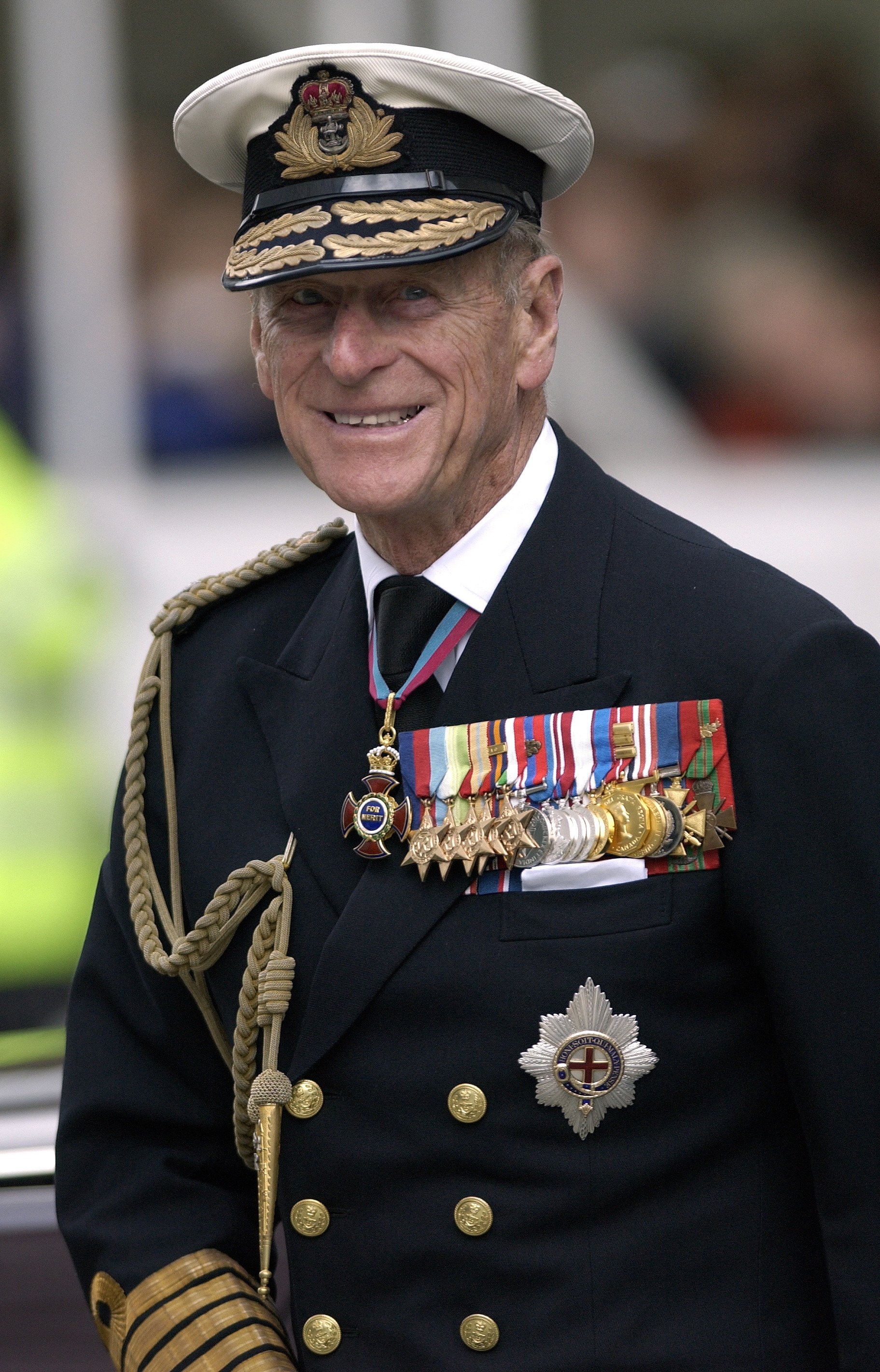 Prince Philip pictured in his Military Uniform As Admiral Of The Fleet for a service remembering the Iraq War. London, England. | Photo: Getty Images