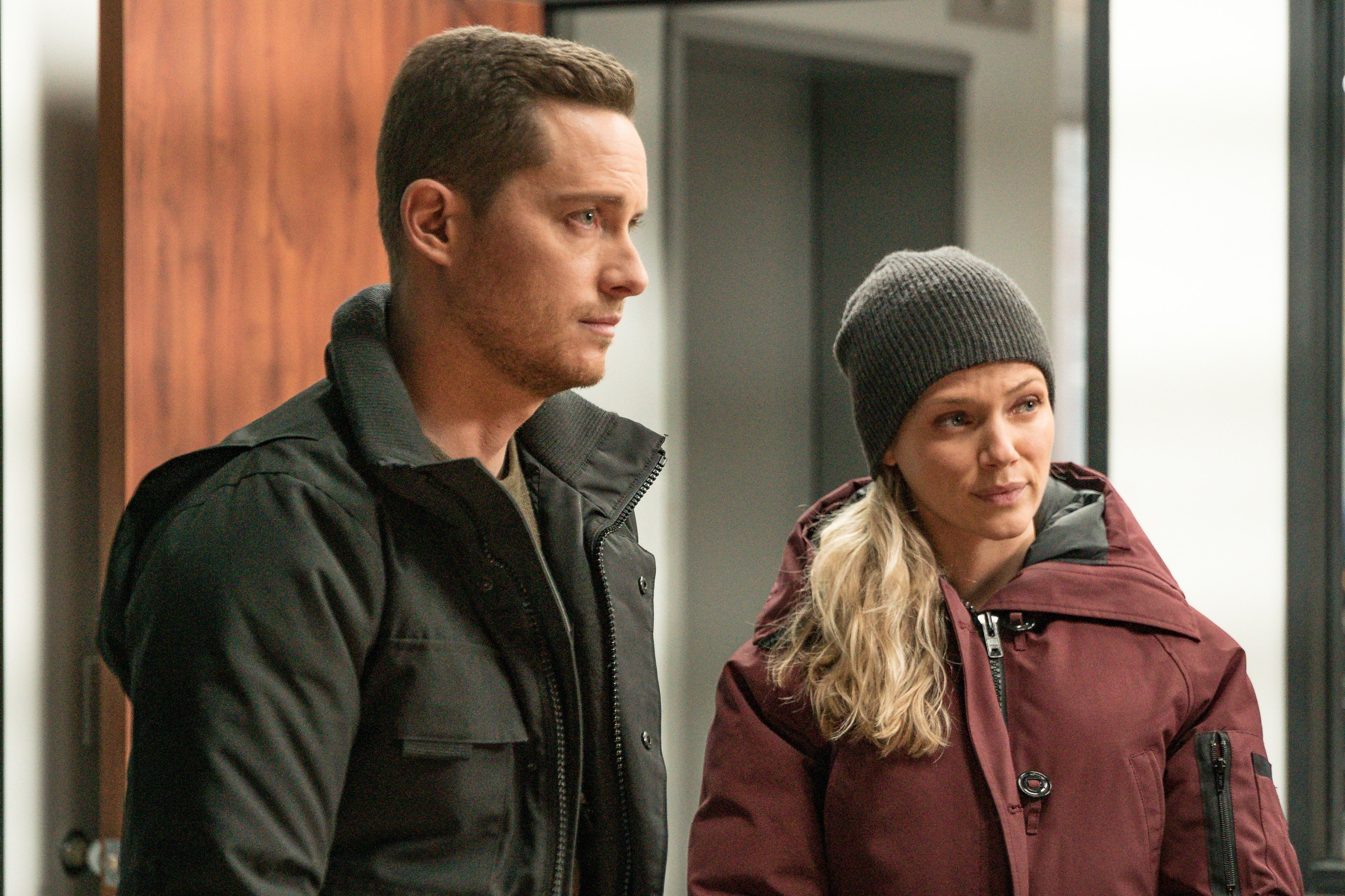 Jesse Lee Soffer as Jay Halstead and Tracy Spiridakos as Hailey Upton are pictured during Ep. 806, "Equal Justice," of Season 8 of "Chicago P.D." | Source: Getty Images