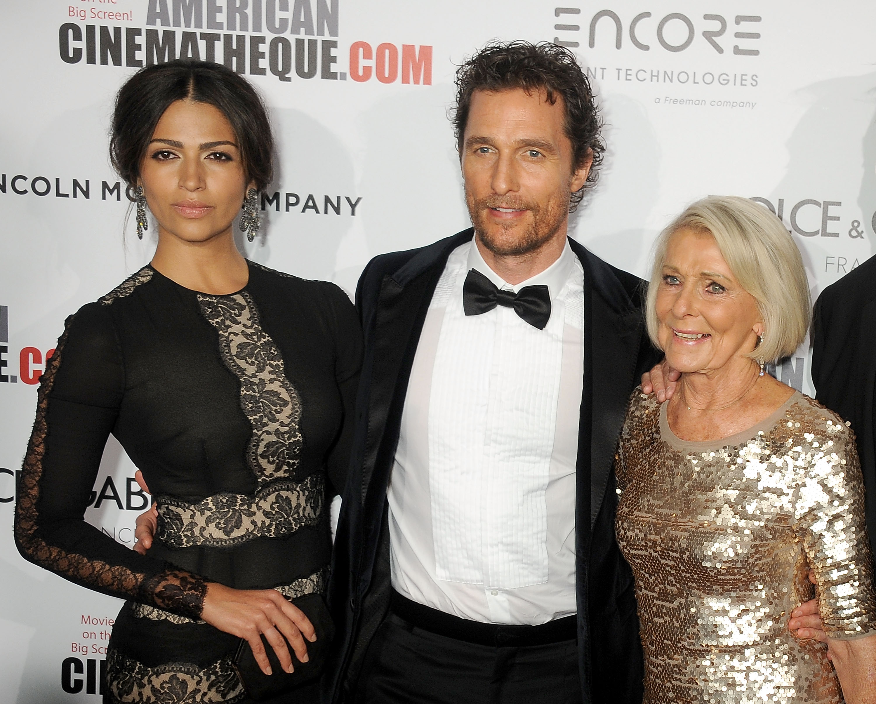 Camila, Matthew, and Kay McConaughey at the 28th American Cinematheque Awards in Beverly Hills, California on October 21, 2014 | Source: Getty Images