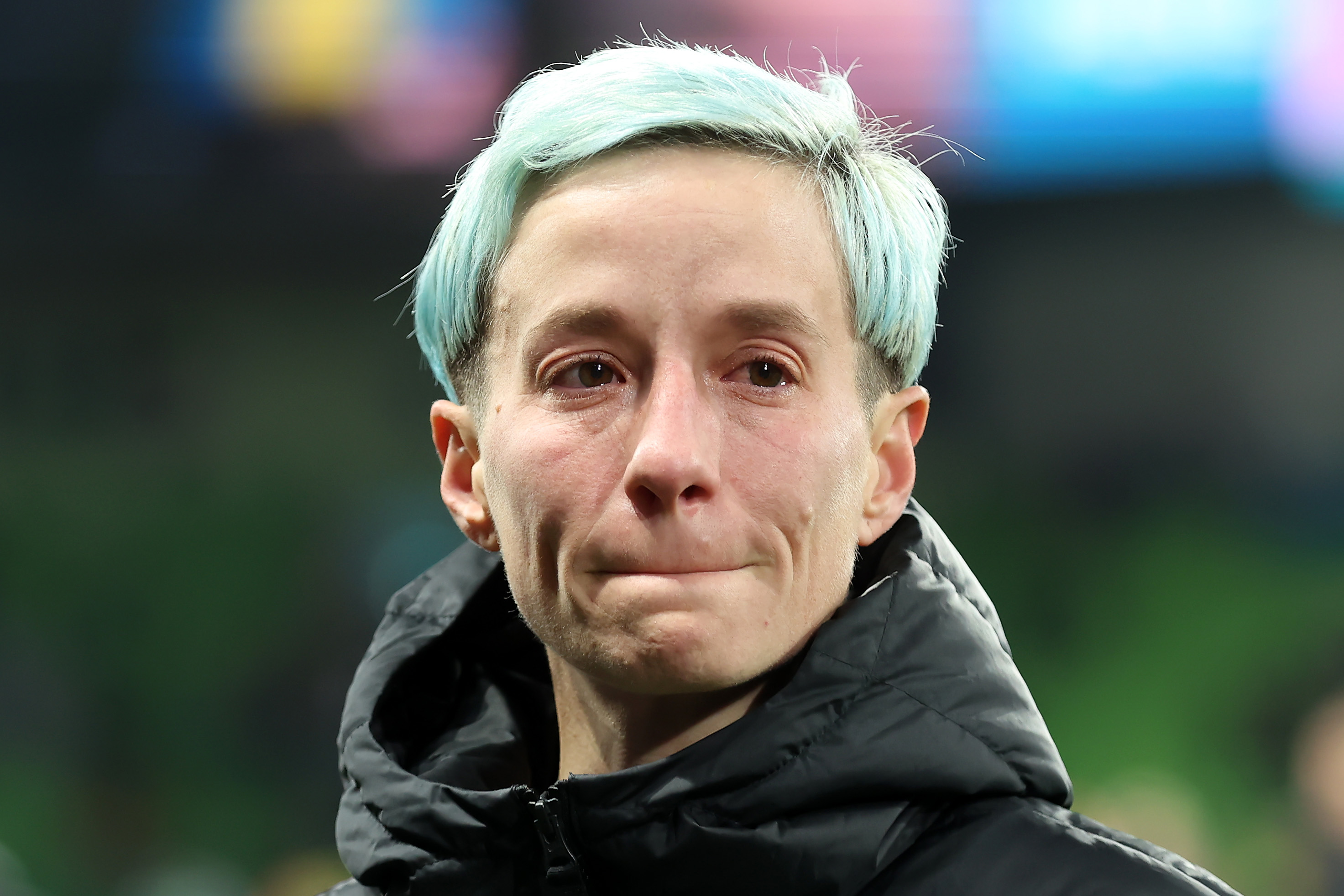 Megan Rapinoe of the USA is dejected after her team was defeated in the FIFA Women's World Cup round 16 match against Sweden on August 6, 2023, in Melbourne/Naarm, Australia | Source: Getty Images