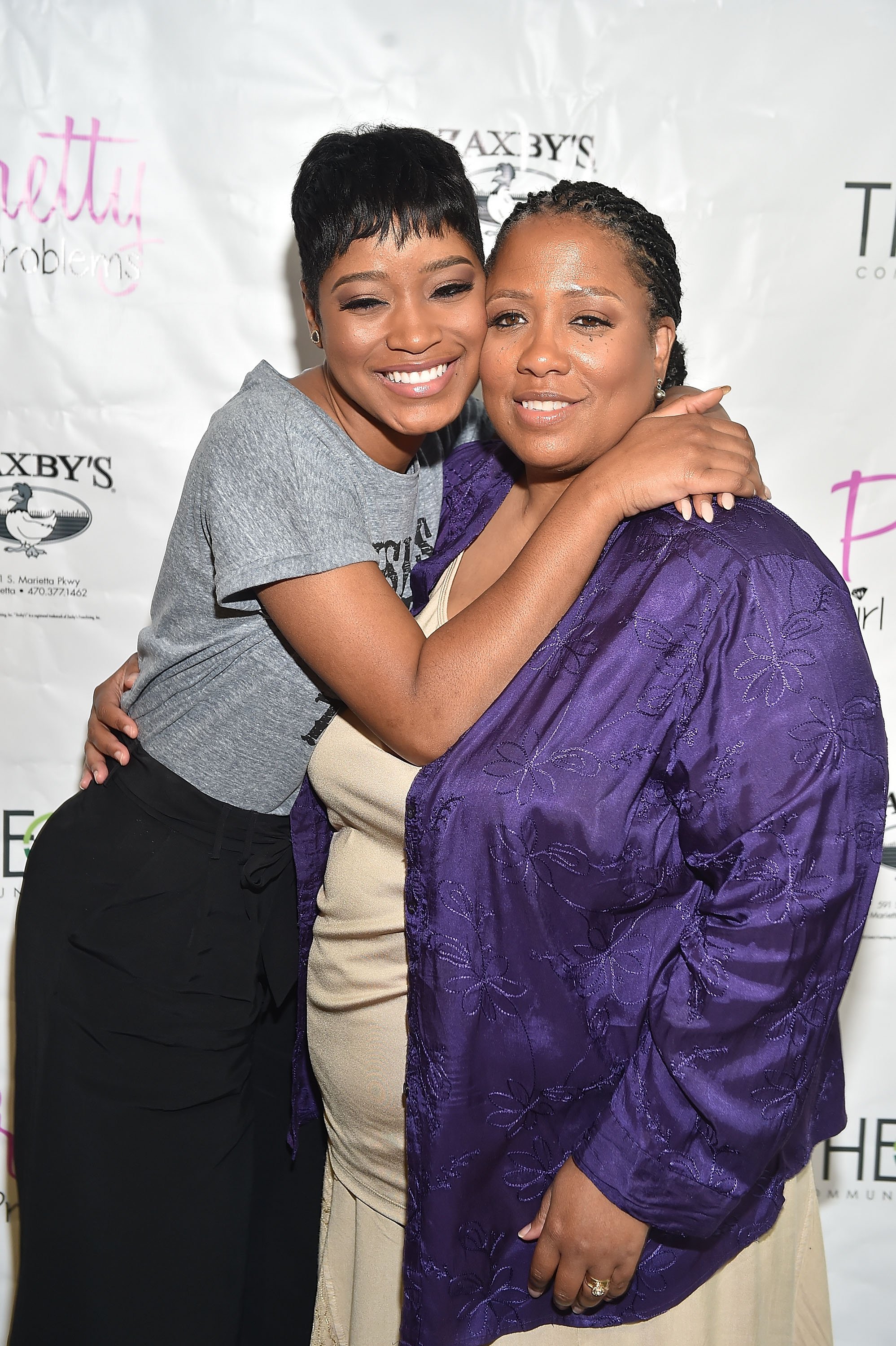 Keke Palmer and her mother Sharon pose during an event at Mansour Center in Atlanta on May 30, 2015. | Source: Getty Images