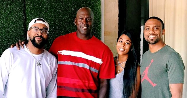 Michael Jordan posing together with his children on April 21, 2017 | Photo: Instagram/heirjordan13