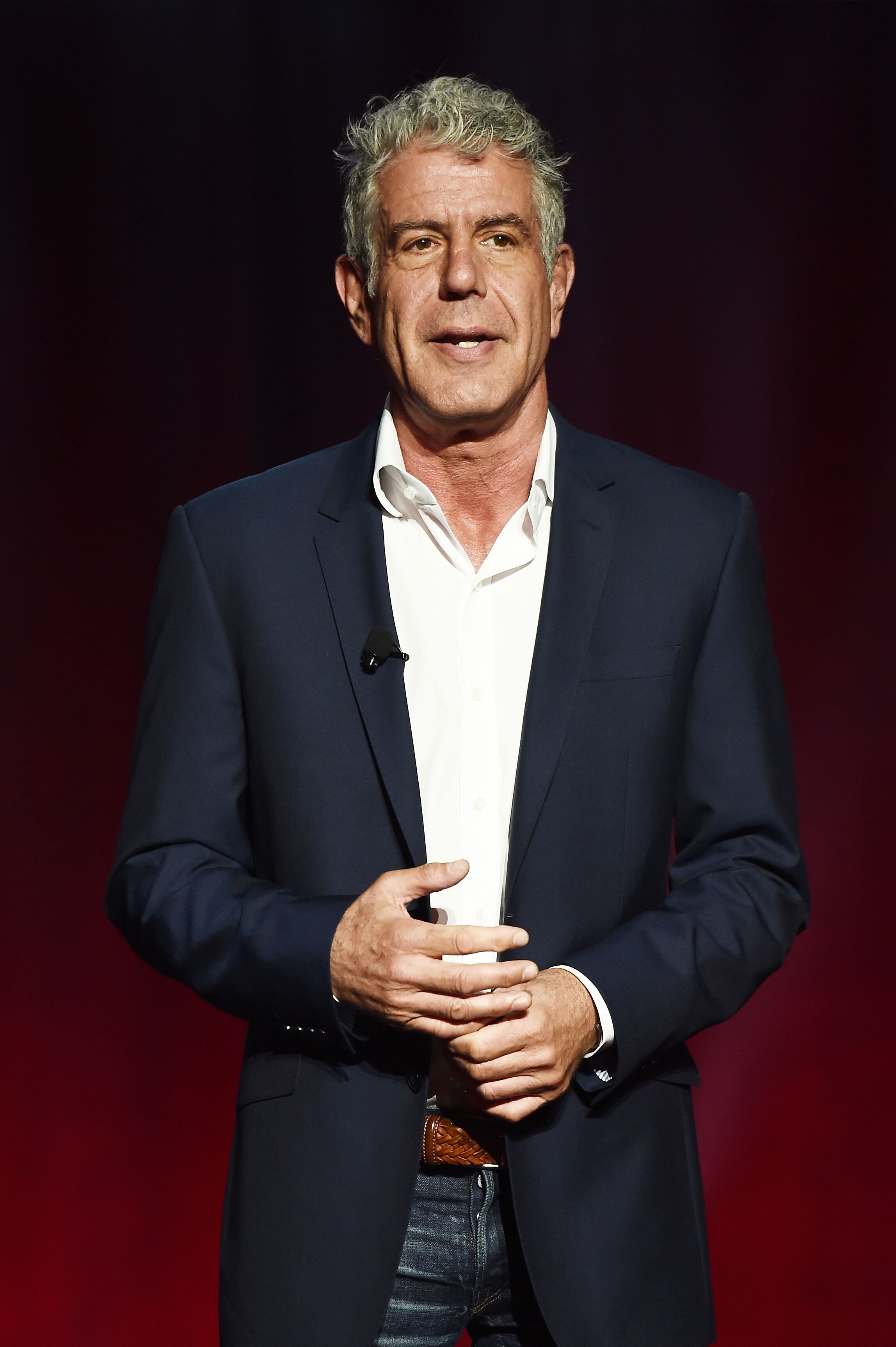 Chef Anthony Bourdain speaks on stage during the Turner Upfront 2016 show at The Theater at Madison Square Garden on May 18, 2016 in New York City | Photo: Getty Images