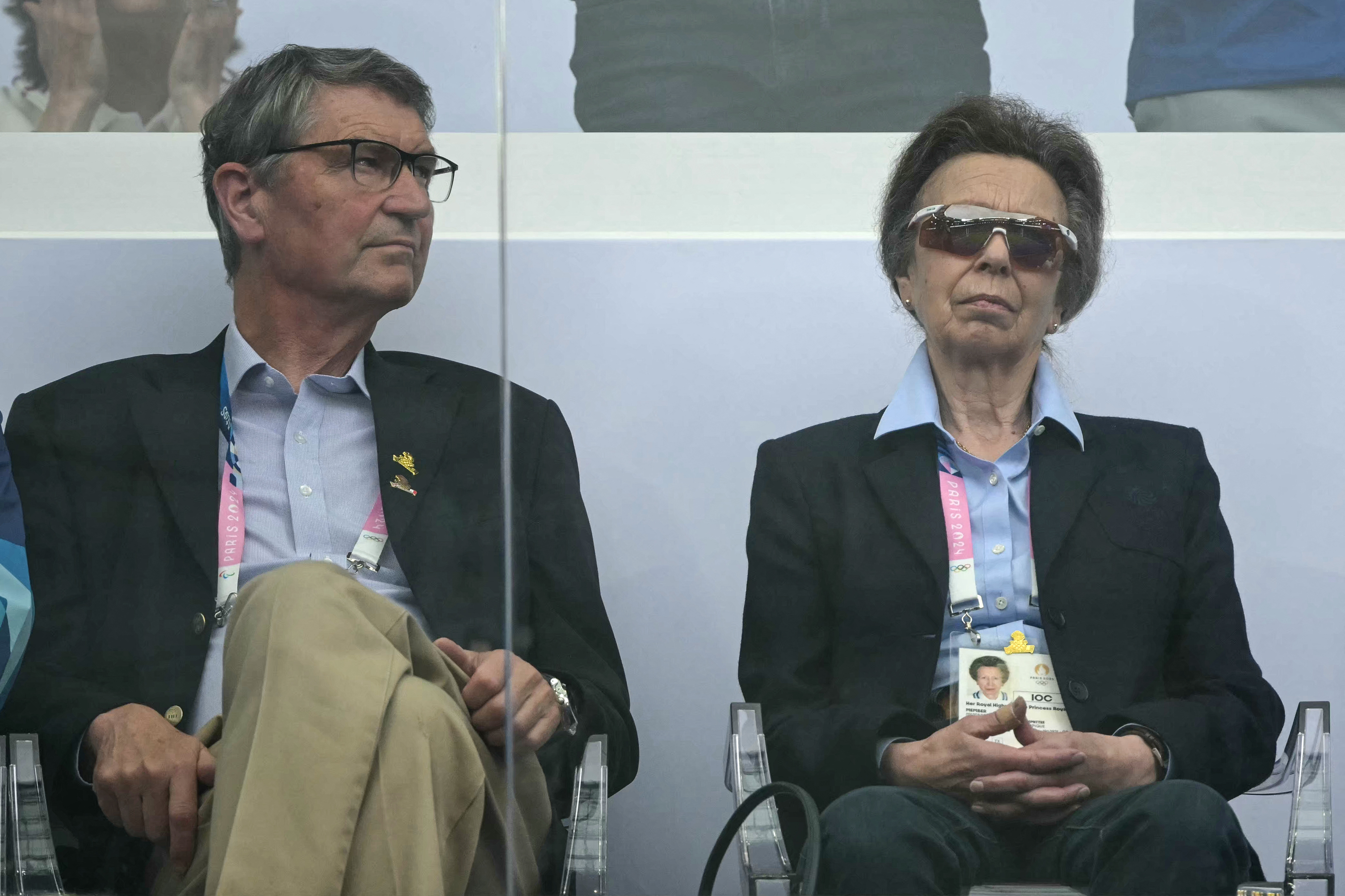 Princess Anne with other members of the International Olympic Committee attend the men's gold medal rugby sevens during the Paris 2024 Olympic Games on July 27, 2024. | Source: Getty Images