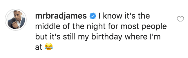 Brad James commented on a question from a fan in a video he posted to thank people for their birthday message to him | Source: Instagram.com/mrbradjames