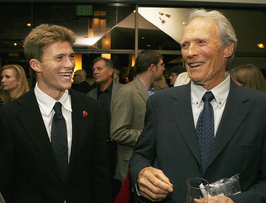 Actor Scott Reeves and his father, actor/director Clint Eastwood at the afterparty for the premiere of Paramount's "Flags Of Our Fathers" on October 9, 2006. | Photo: Getty Images