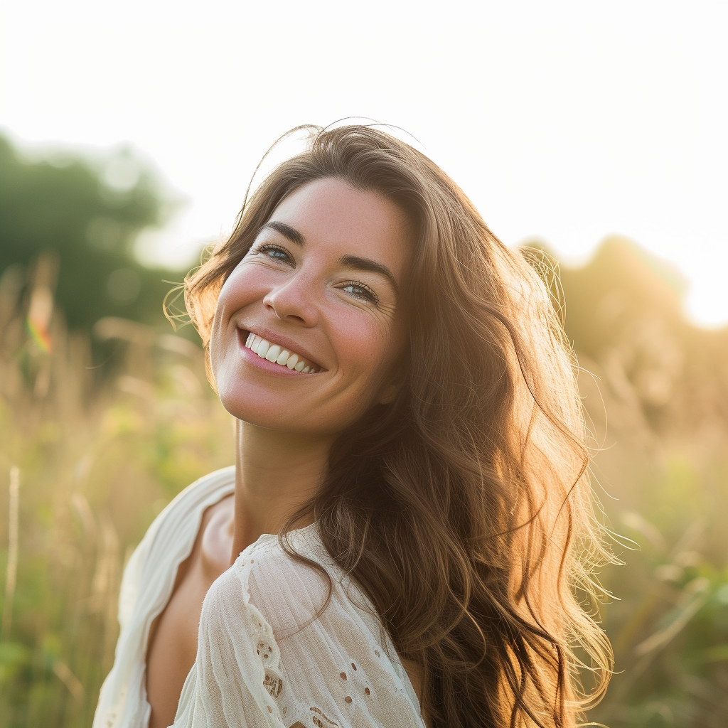 A smiling woman | Source: Midjourney