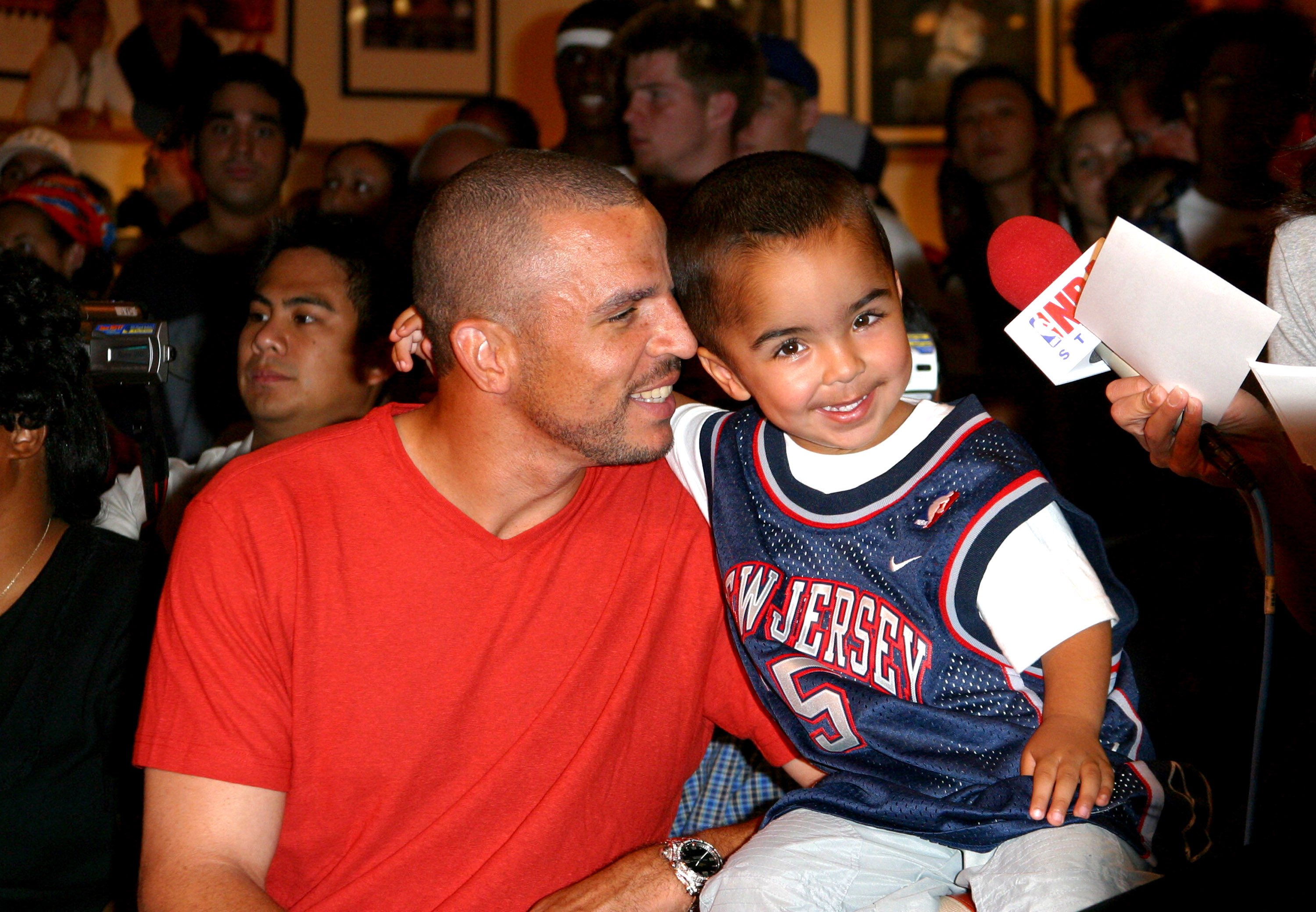 Jason Kidd and TJ Kidd at NBA Store in New York City, New York, United States. | Source: Getty Images