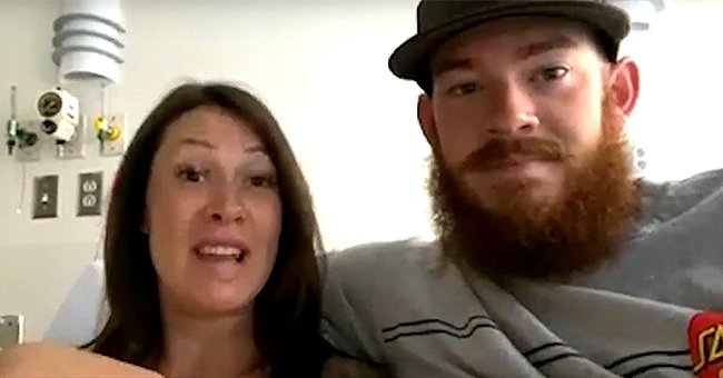 Via a video call, Gayla and Ryan Thompson shared their birth story. | Photo: YouTube/WKRN News 2