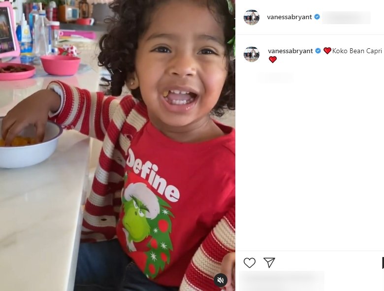  Vanessa and Kobe Bryant's daughter, Capri looking adorable on her mom's Instagram page | Photo: Instagram/vanessabryant