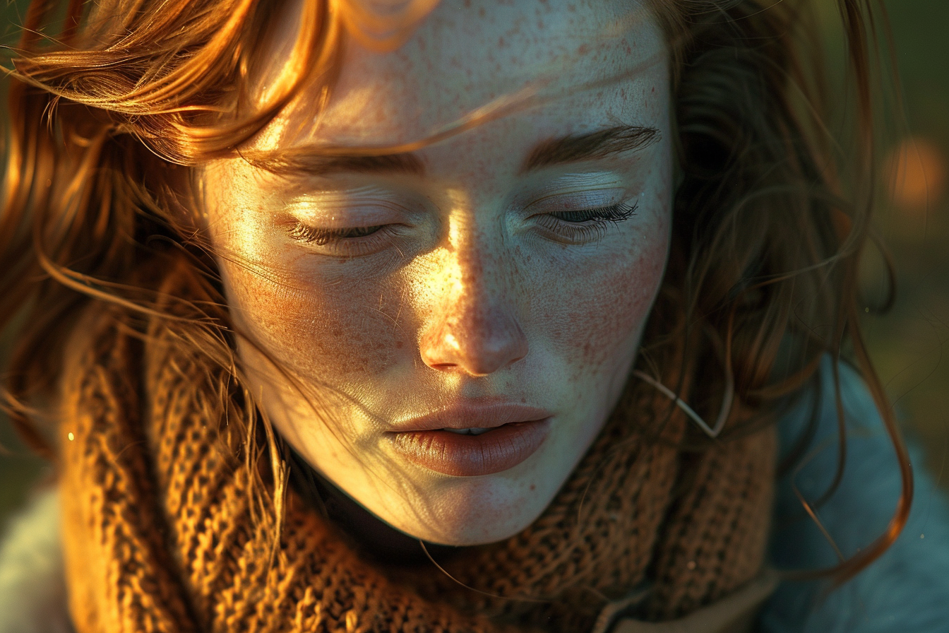 Close-up shot of a worried woman in a park | Source: Midjourney