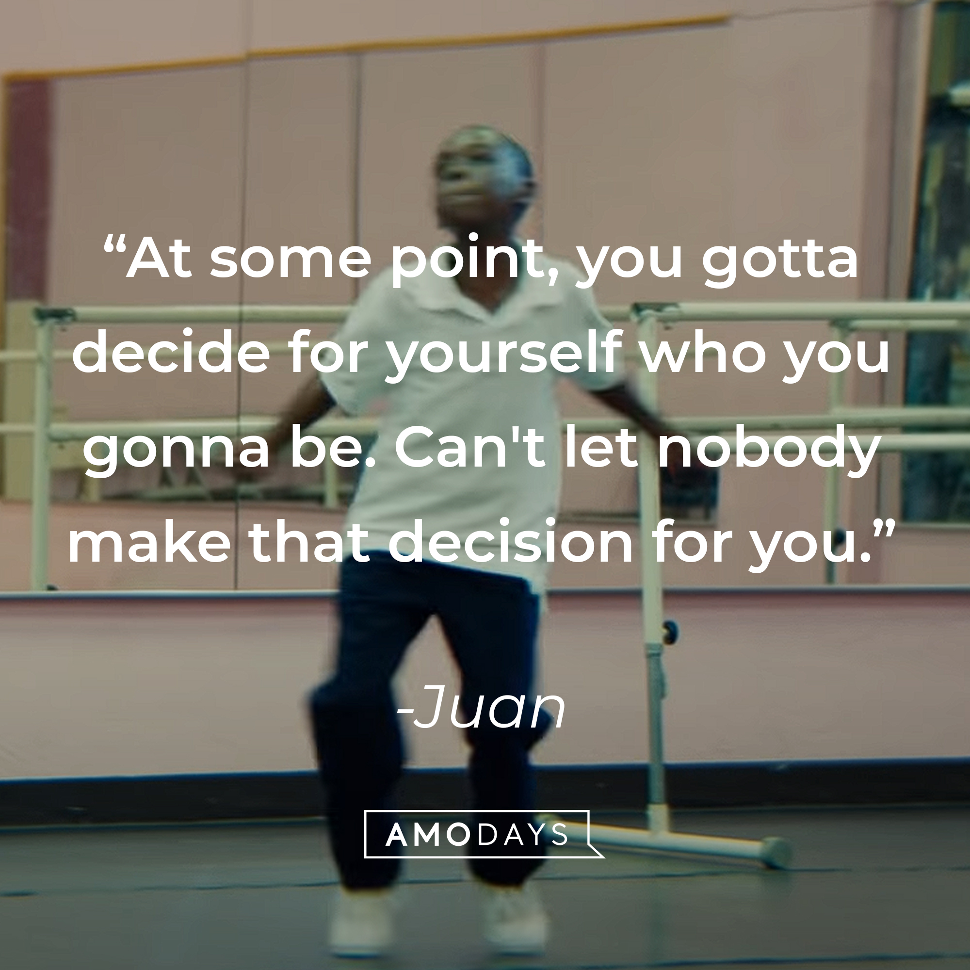 An image of Chiron with Juan’s quote: “At some point, you gotta decide for yourself who you gonna be. Can't let nobody make that decision for you.” | Source: youtube.com/A24