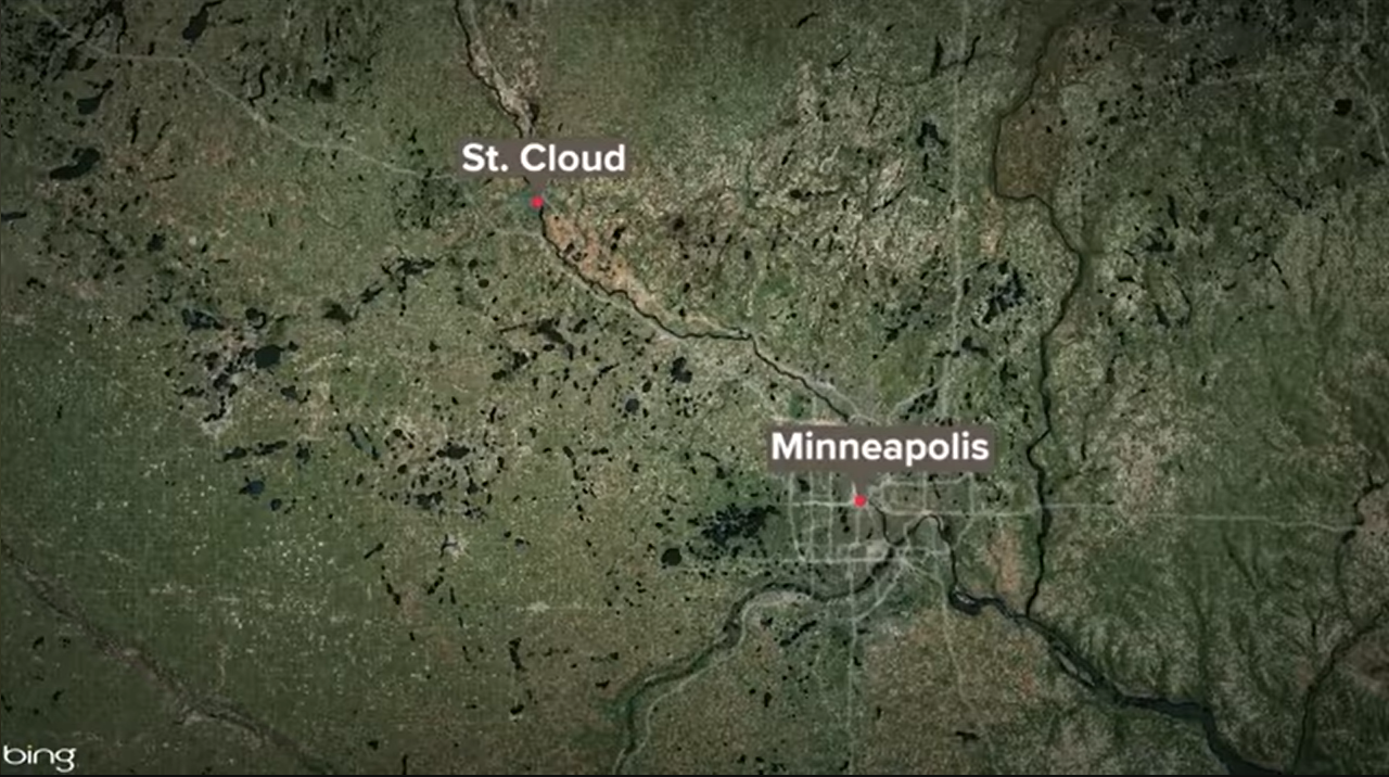 A map of the area where Dylan and Hallie lived, seen in a video dated February 2026 | Source: YouTube/@kare11