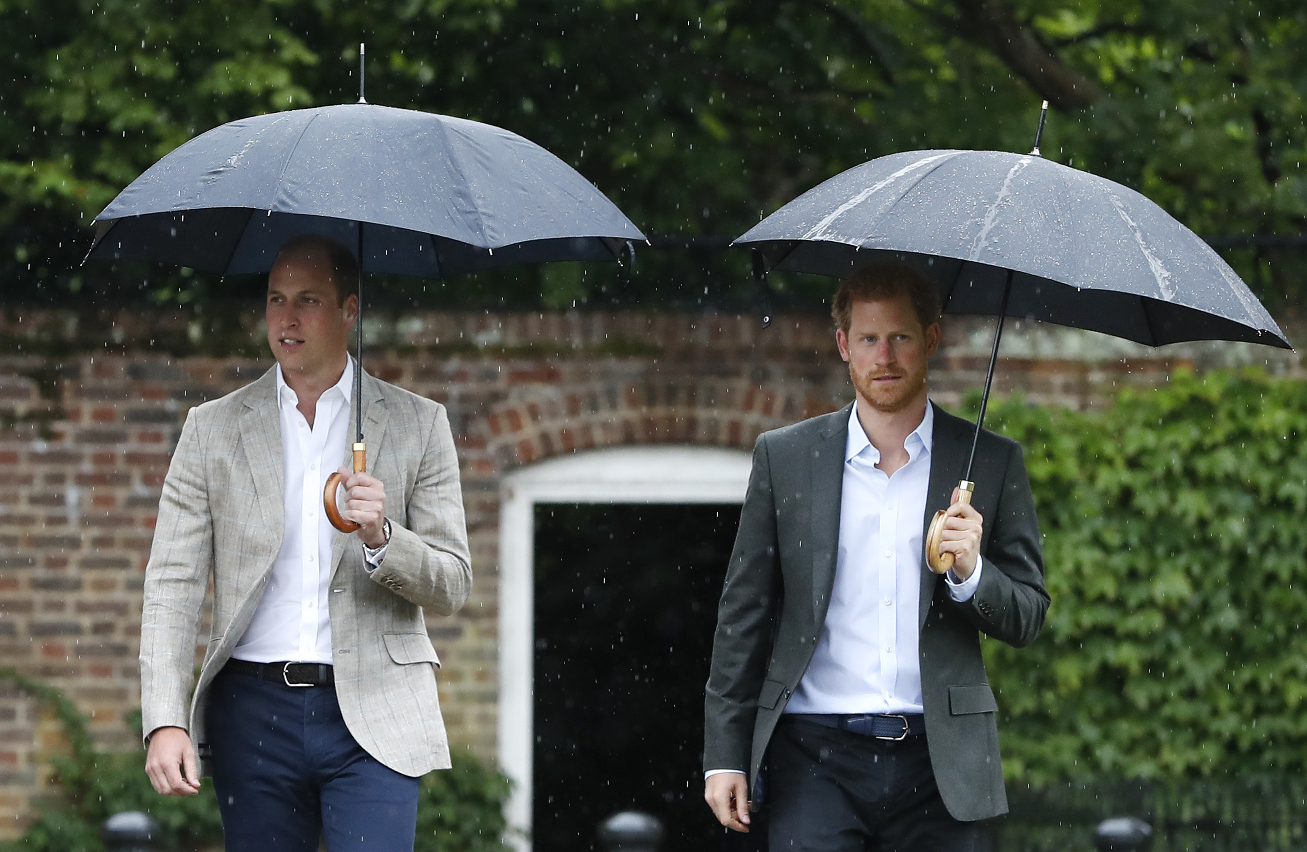 Prince William and Prince Harry visit The Sunken Garden at Kensington Palace on August 30, 2017 in London, England | Source: Getty Images
