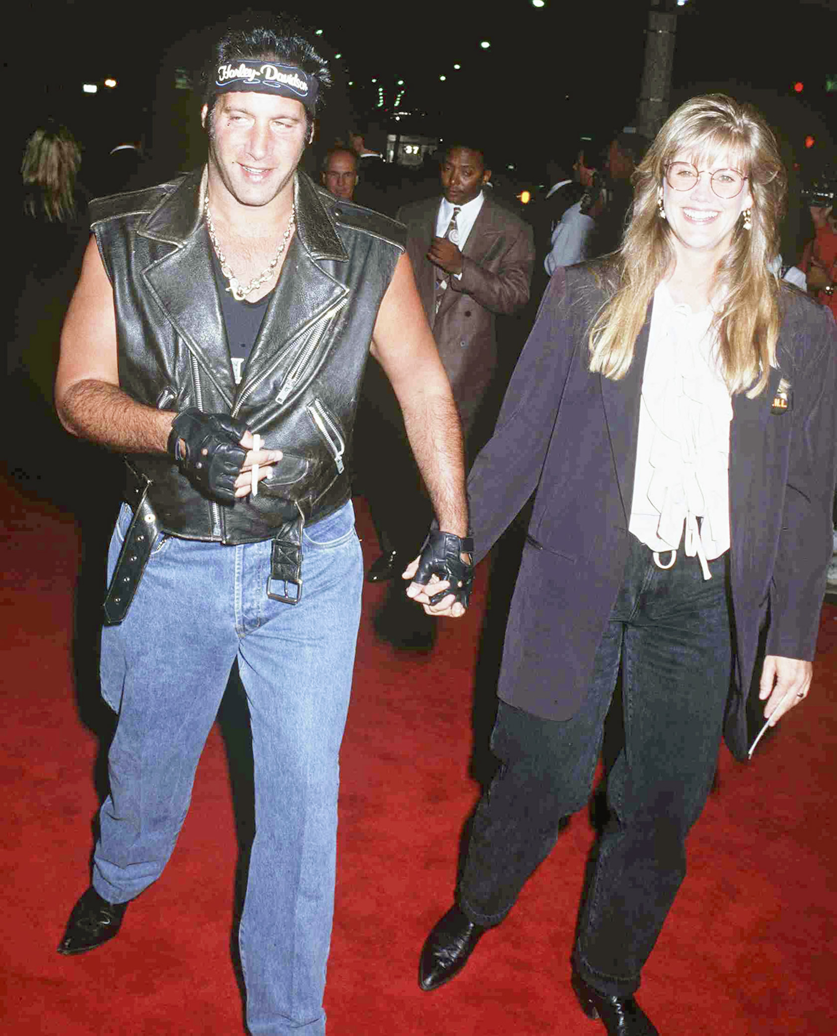 Andrew Dice Clay and Kathleen Monica at the premiere of "Under Siege" in Westwood, California, on October 8, 2000. | Source: Getty Images