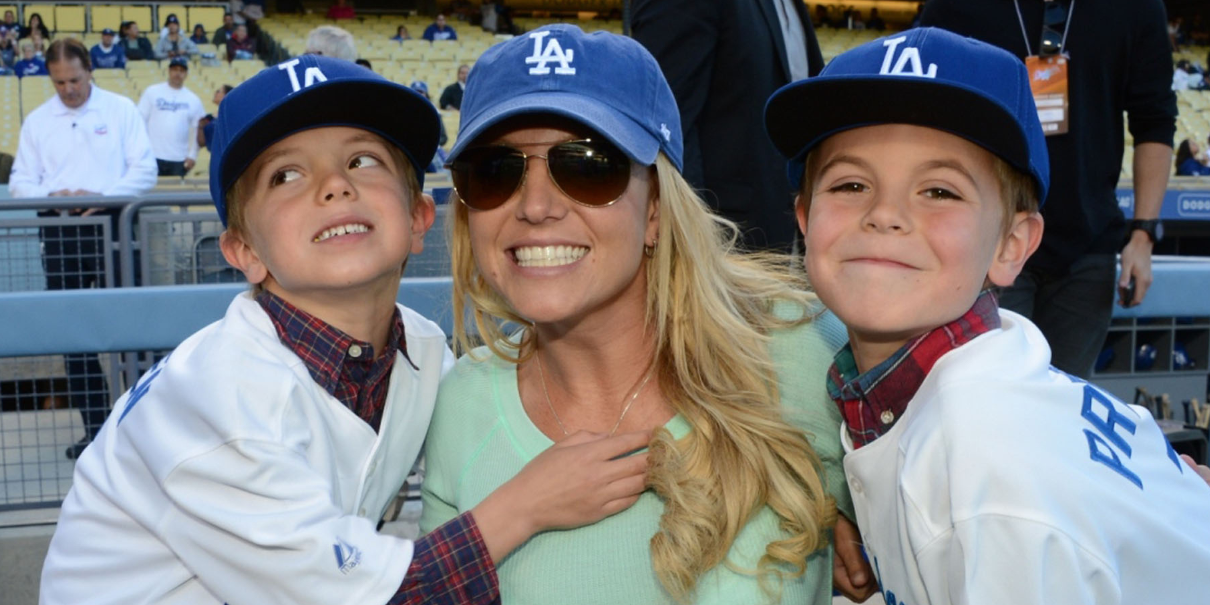 Britney Spears with her sons Jayden James Federline and Sean Preston Federline | Source: Getty Images