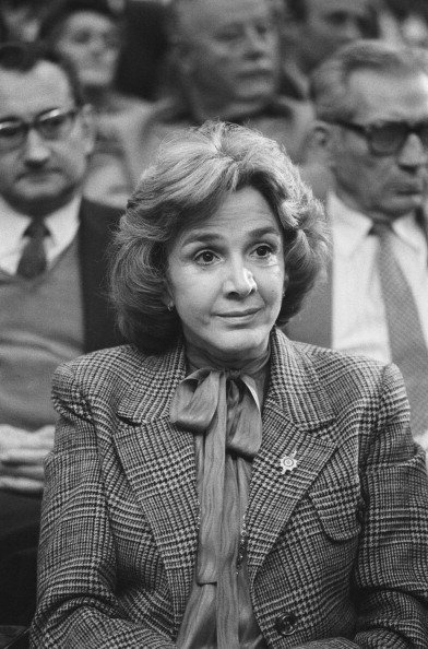 Gisele Halimi au congrès de la FNSEA à Grenoble, France, le 14 avril 1983. | Photo : Getty Images