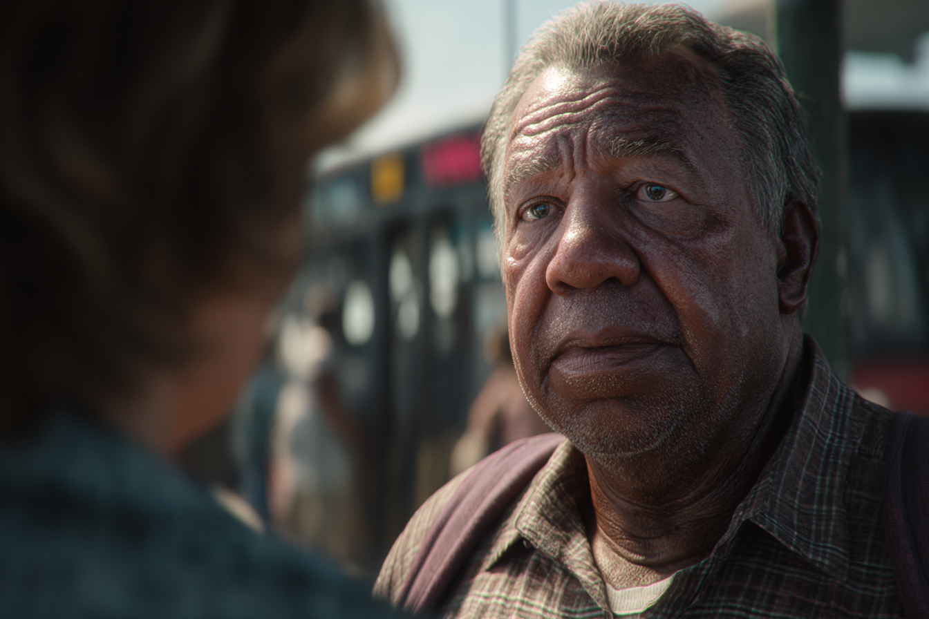 A man talking to a woman | Source: Midjourney