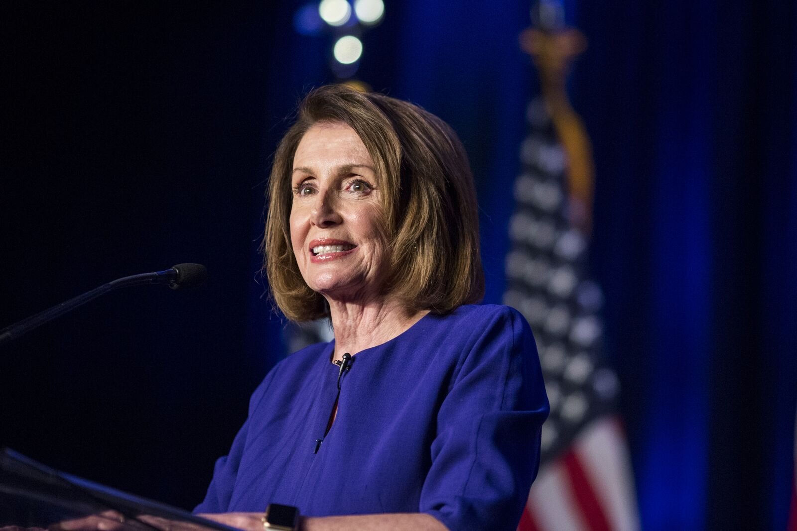Nancy Pelosi at a DCCC election watch party on November 6, 2018, in Washington, DC. | Photo: Zach Gibson/Getty Images