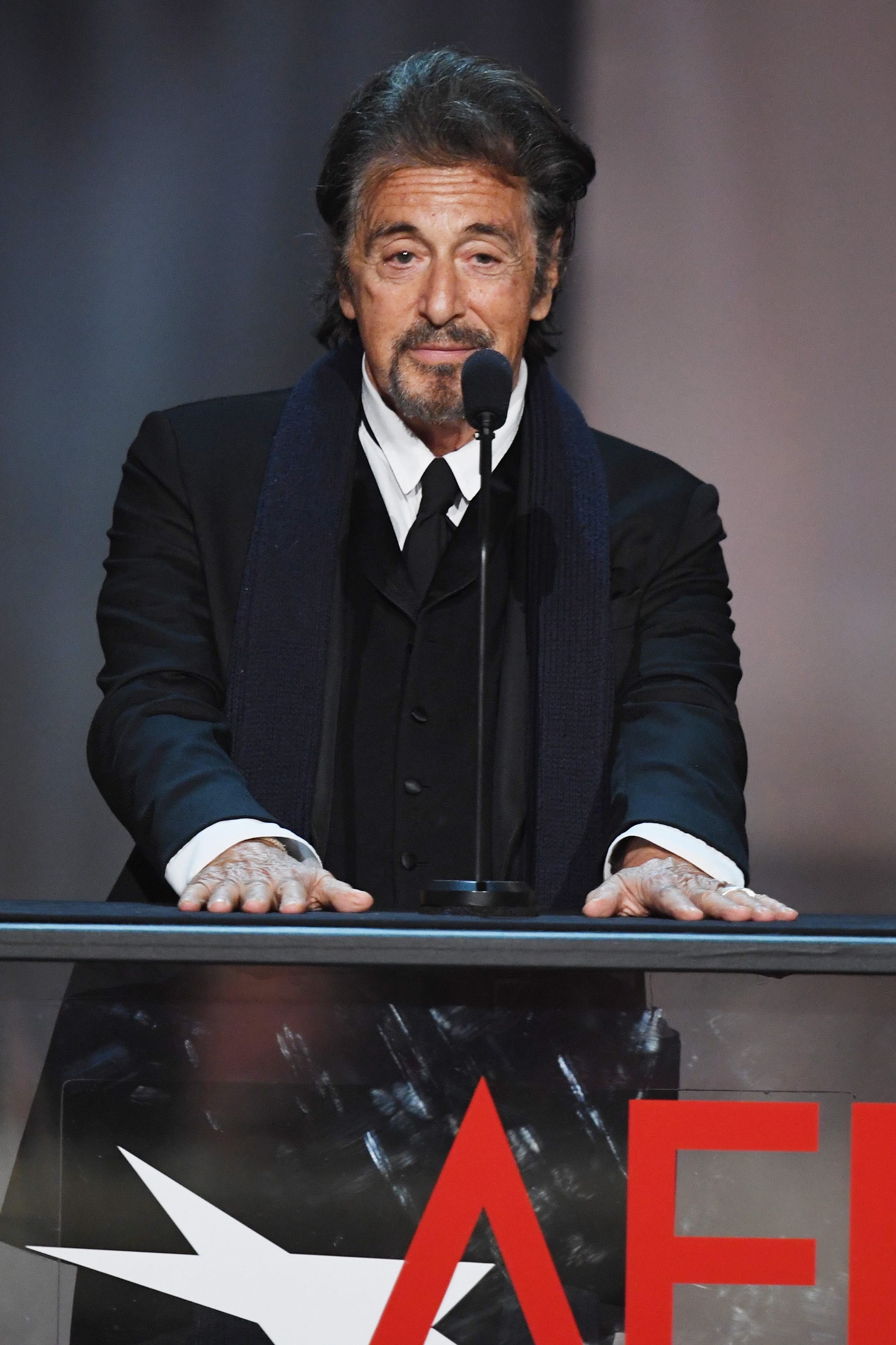 Al Pacino onstage during American Film Institute's 45th Life Achievement Award Gala Tribute to Diane Keaton on June 8, 2017, in Hollywood, California | Source: Getty Images