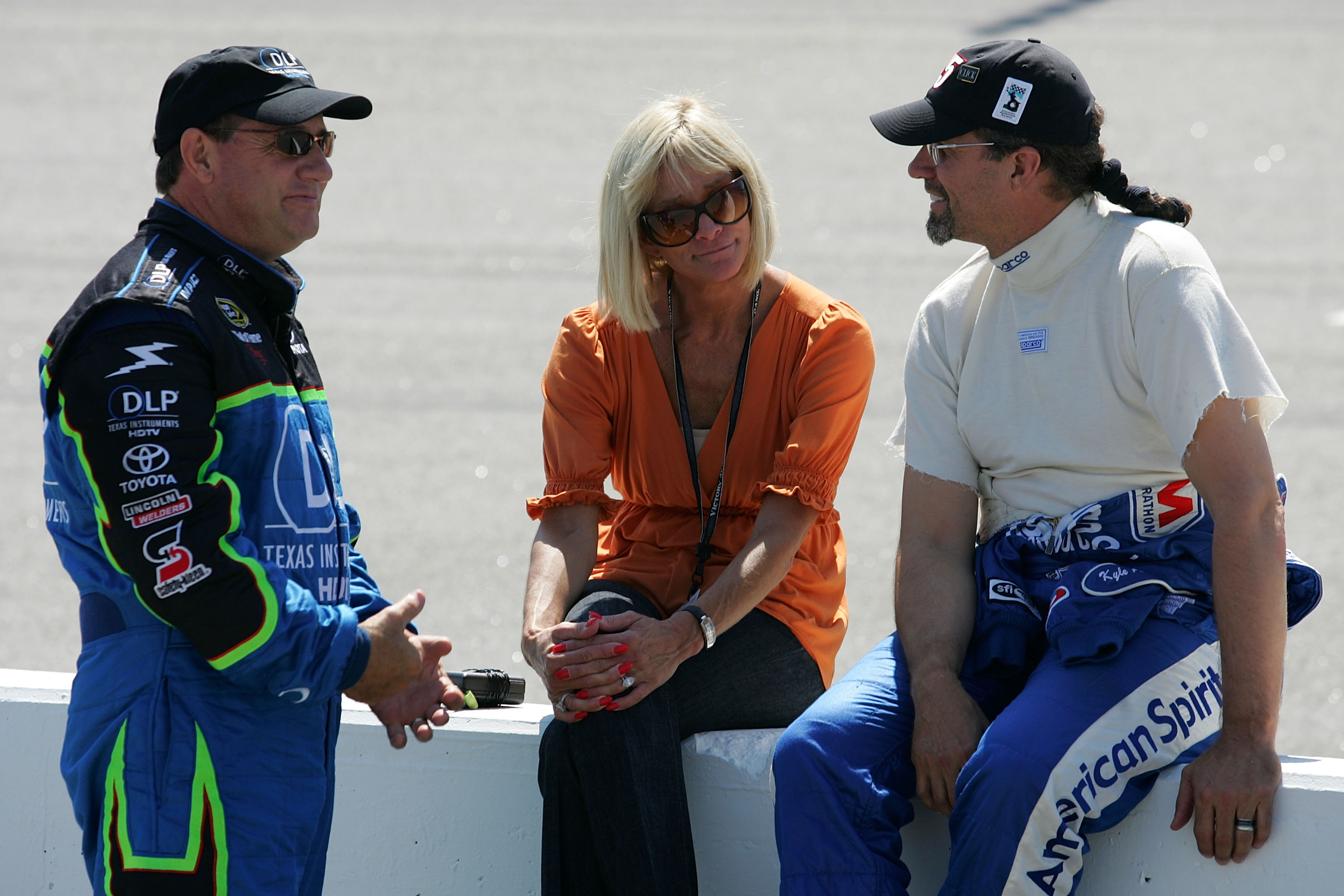 Ken Schrader (L) with Pattie Petty (C) and Kyle Petty (R) before the NASCAR Sprint Cup Series Chevy Rock & Roll 400 at Richmond International Raceway, on September 7, 2008, in Richmond, Virginia. | Source: Getty Images