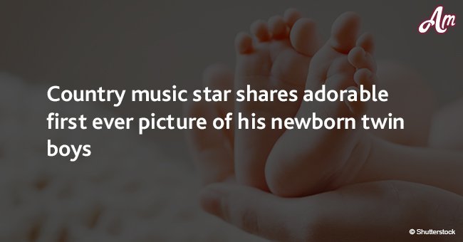 Country music star shares adorable first ever picture of his newborn twin boys