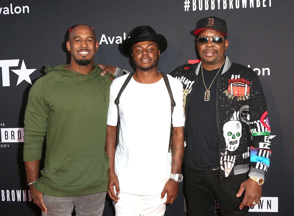 Landon Brown, Bobby Brown Jr., and Bobby Brown at the premiere screening of "The Bobby Brown Story" by BET and Toyota at Paramount Studios on August 29, 2018 in Hollywood | Photo: Getty Images