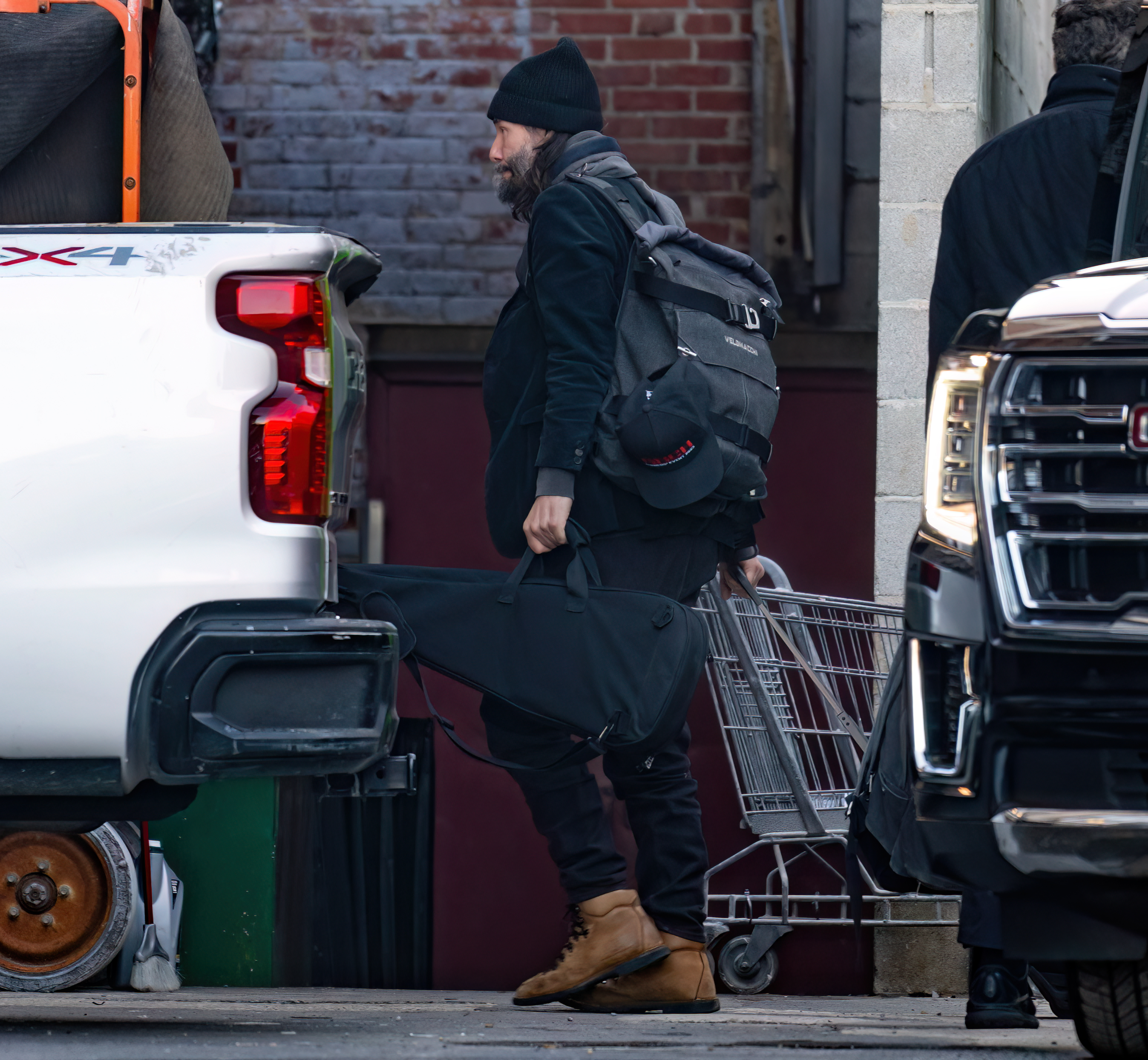 Keanu Reeves is seen arriving to the Dogstar concert in Philadelphia, Pennsylvania, on December 14, 2023. | Source: Getty Images