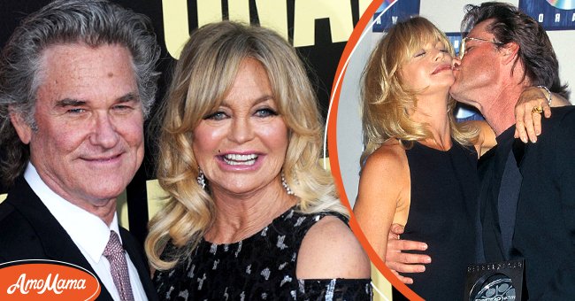 Goldie Hawn and Kurt Russell at the premiere of "Snatched" on May 10, 2017, in Westwood (left), Goldie Hawn and Kurt Russell at the 3rd Annual Blockbuster Entertainment Awards in Los Angeles (right) | Photo: Getty Images