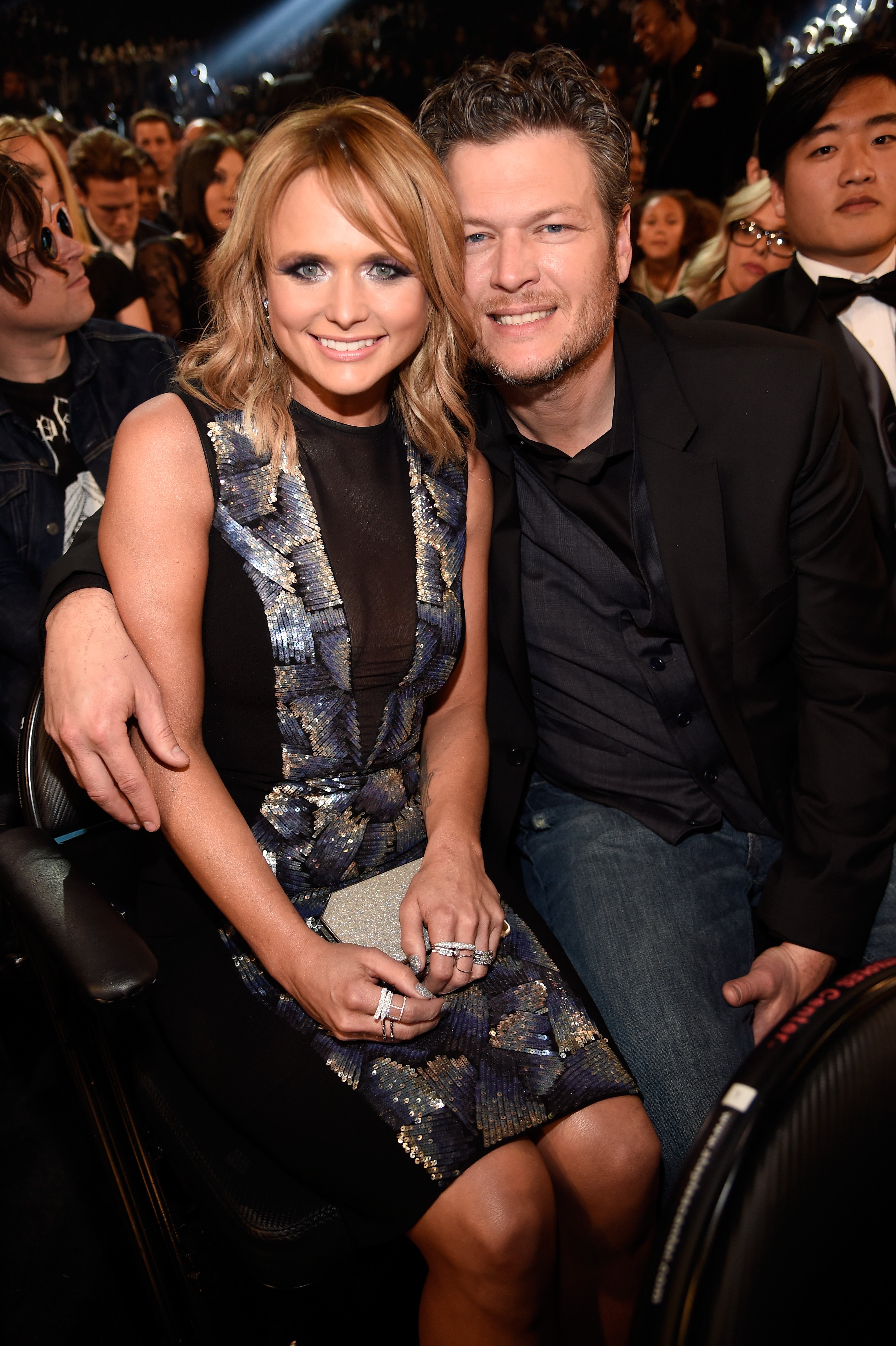 Singers Miranda Lambert and Blake Shelton during the 57th Annual Grammy Awards at Staples Center on February 8, 2015 in Los Angeles, California. | Source: Getty Images
