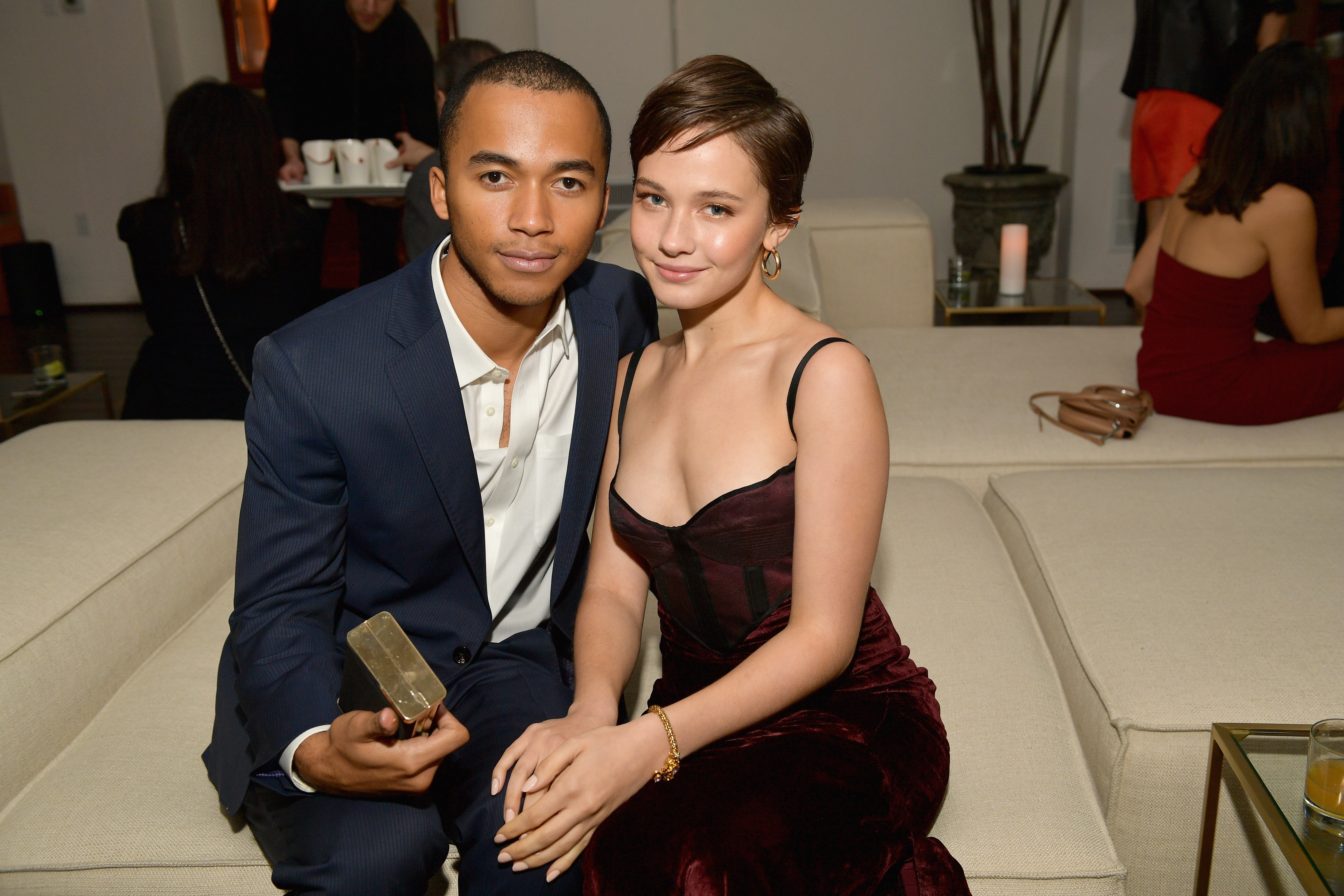 Raymond Alexander Cham Jr. and Cailee Spaeny at the 2018 GQ Men of the Year Party on December 6, 2018, in Beverly Hills, California. | Source: Getty Images