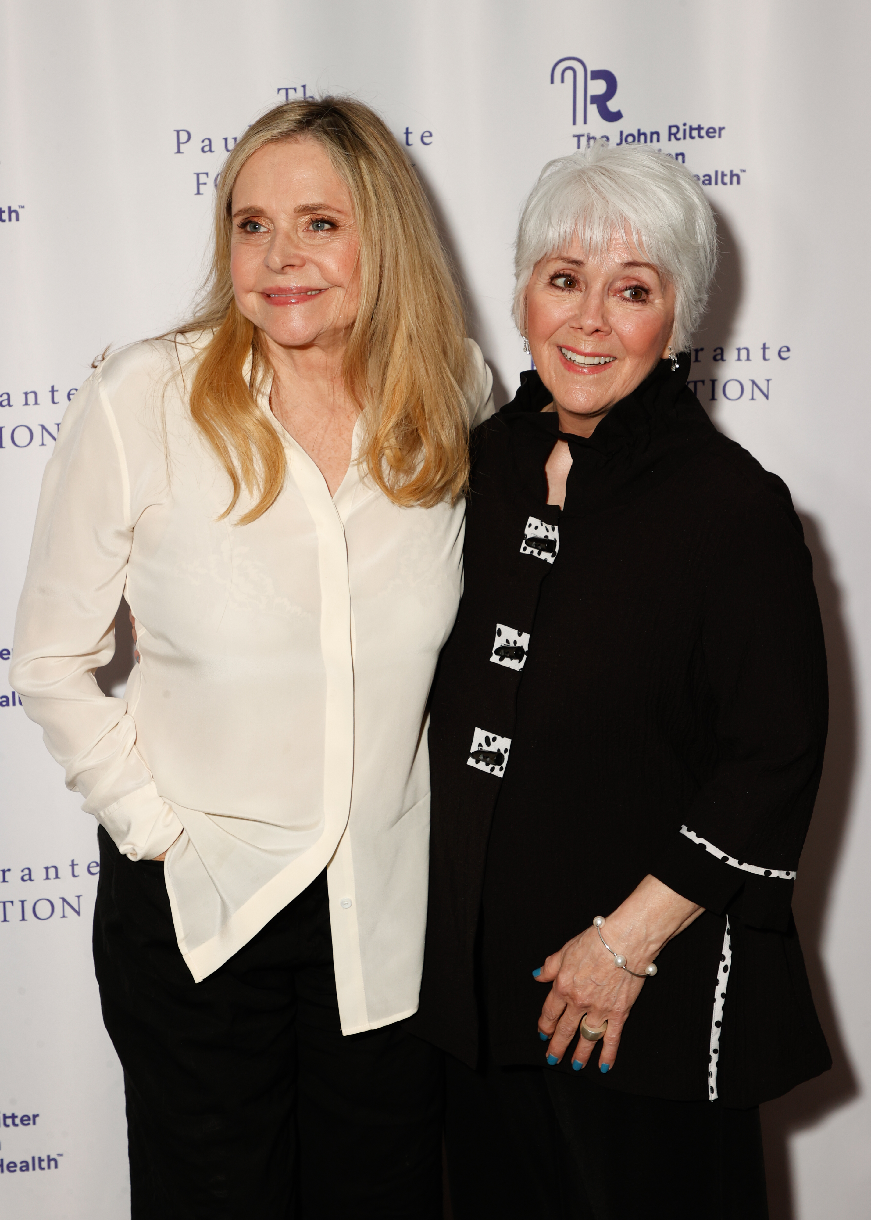 Priscilla Barnes and Joyce DeWitt at "The John Ritter Foundation for Aortic Health: 'An Evening From the Heart LA'" event on May 9, 2024, in Los Angeles, California. | Source: Getty Images