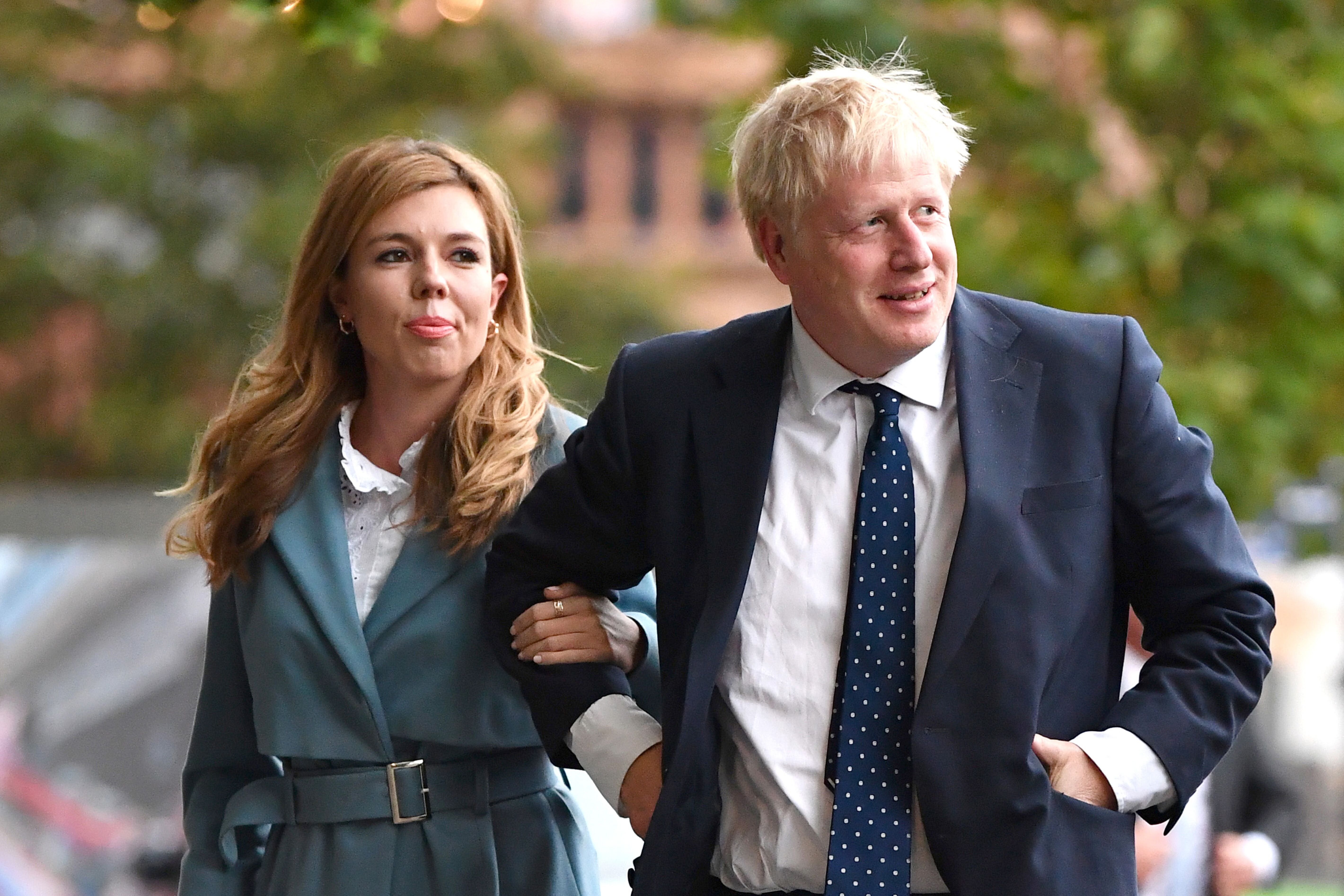 Carrie Symonds and Boris Johnson at the Conservative Party Conference on September 28, 2019, in Manchester, England | Photo: Getty Images