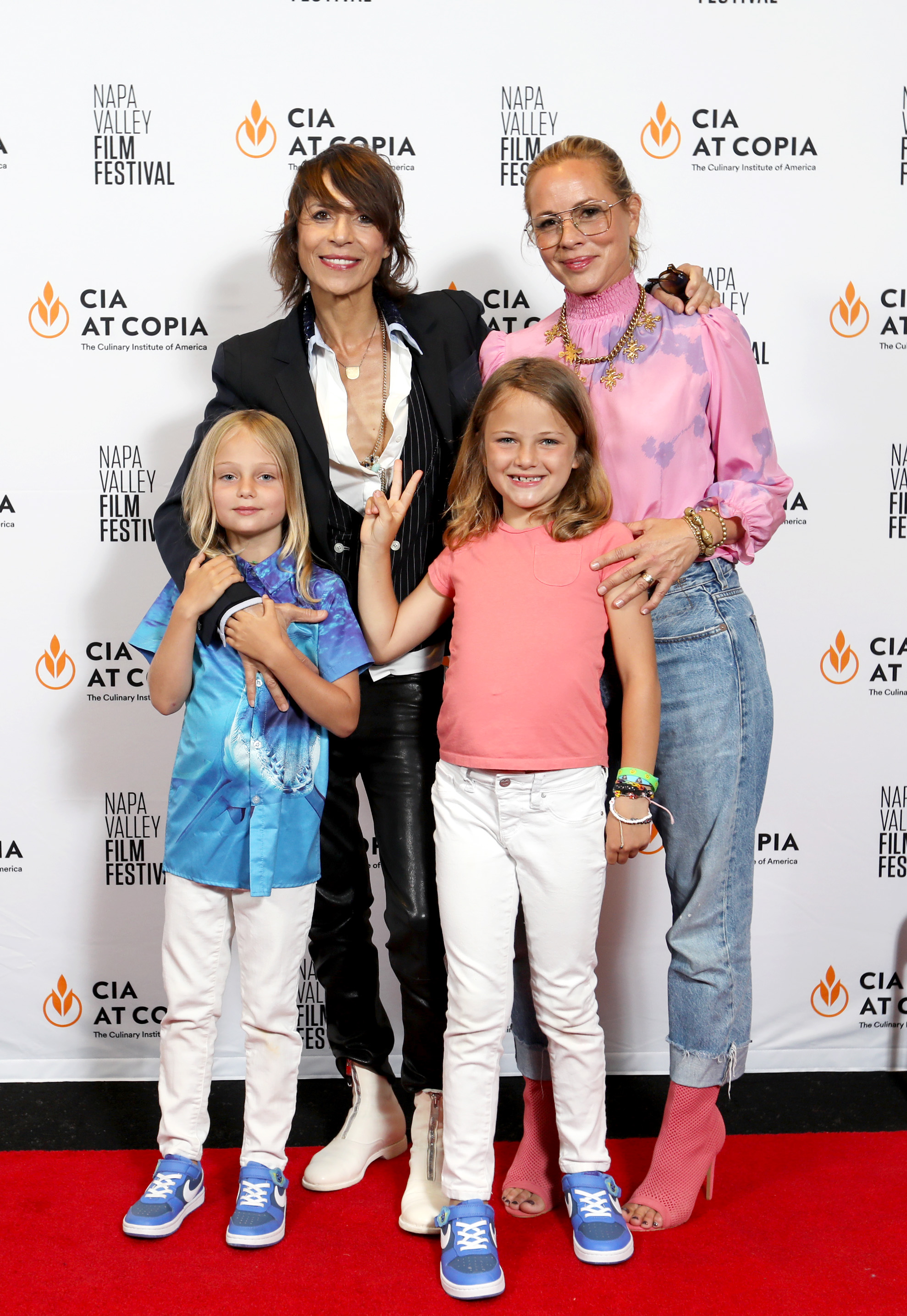 Dominique Crenn and Maria Bello at a screening, Q&A and dinner for Netflix's "Iron Chef: Quest for an Iron Legend" on June 15, 2022 in Napa, California. | Source: Getty Images